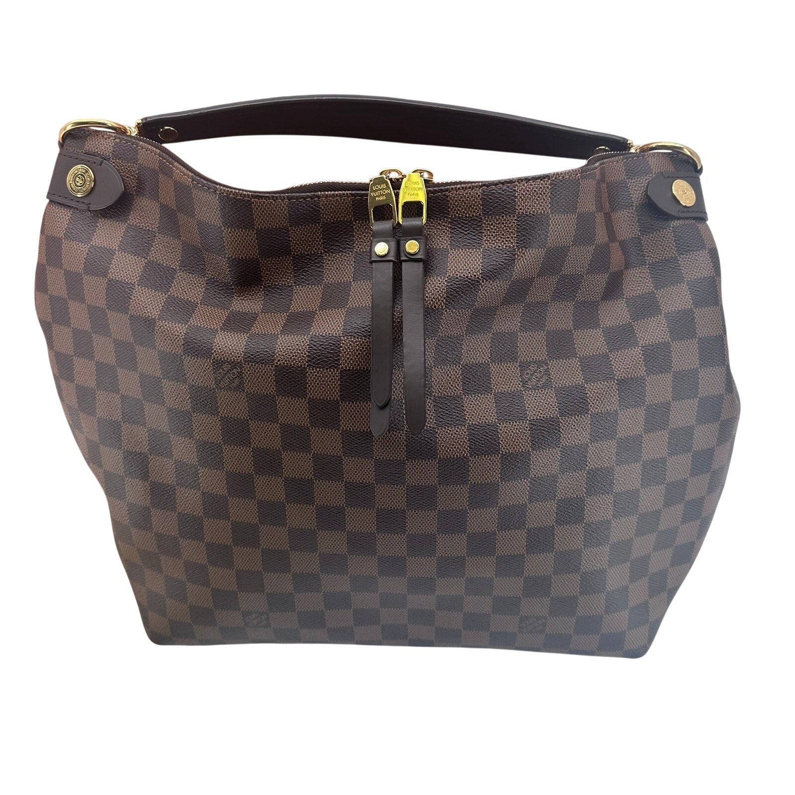 Louis Vuitton LV Damier Ebene Duomo Hobo Shoulder Bag Full Inclusion