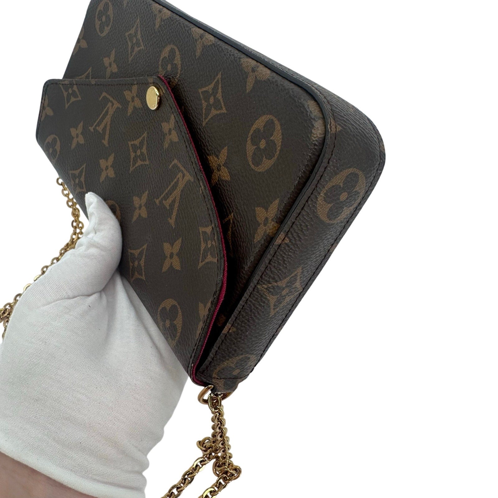 Louis Vuitton LV Monogram Felicie Pochette Crossbody Bag Full Inclusion