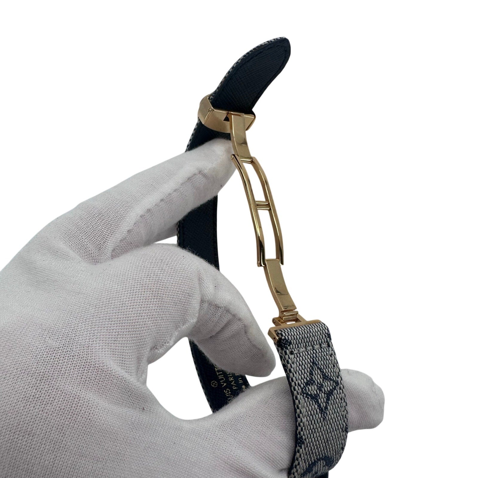 Louis Vuitton LV Mini Lin Monogram Good Luck Bracelet Navy