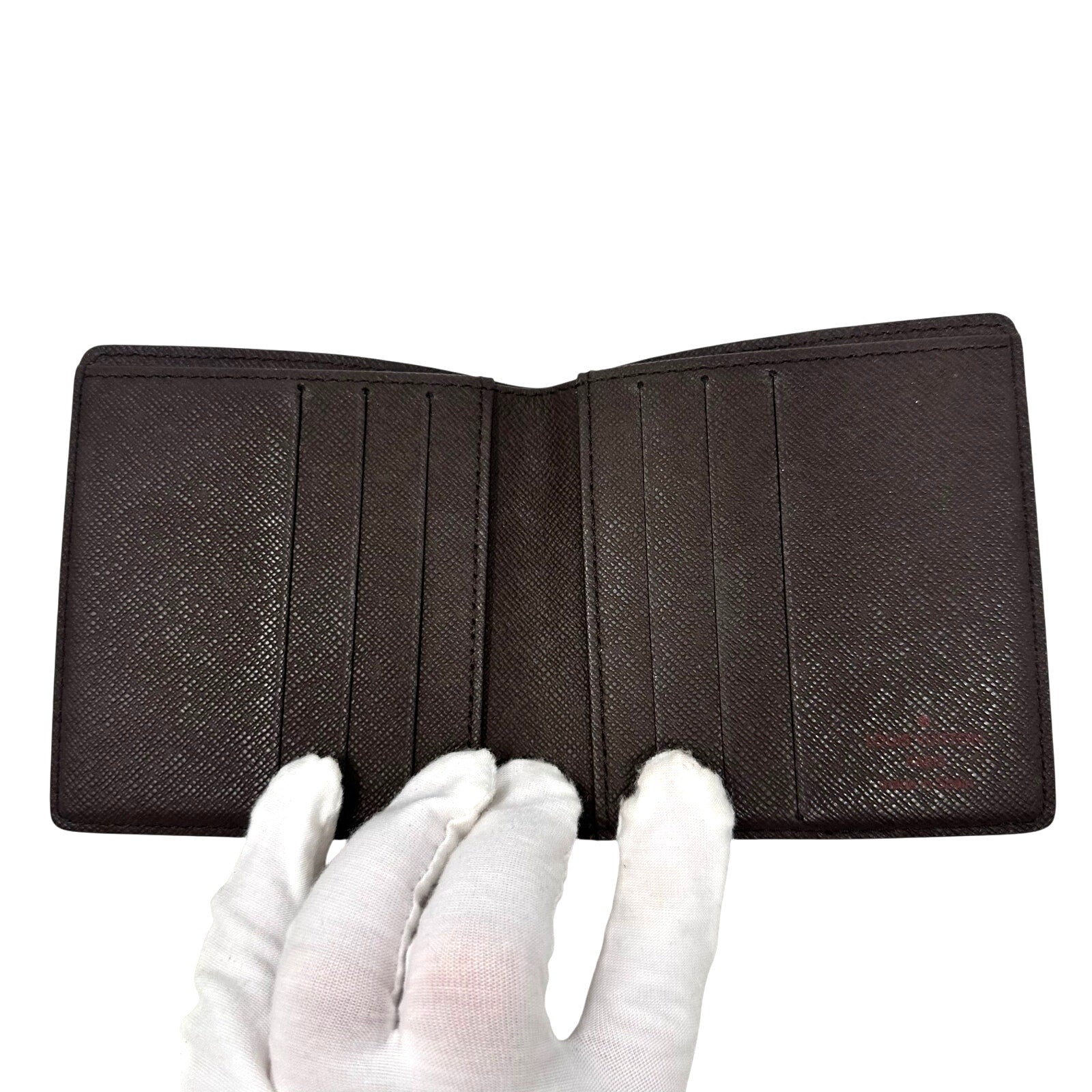 Louis Vuitton LV Damier Ebene Slim Card Holder Bifold Wallet