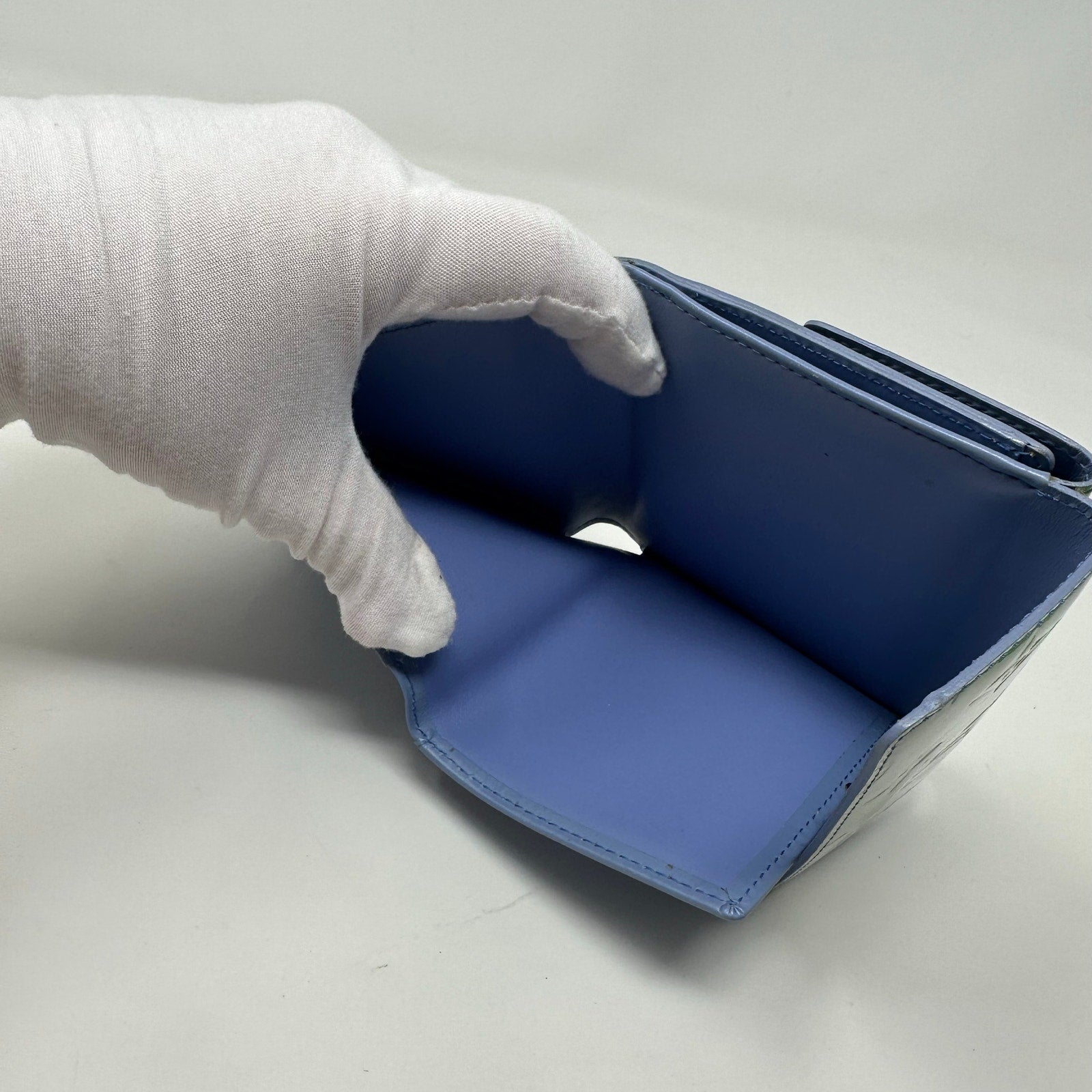 Louis Vuitton LV Vernis Monogram Elise Wallet Light Blue