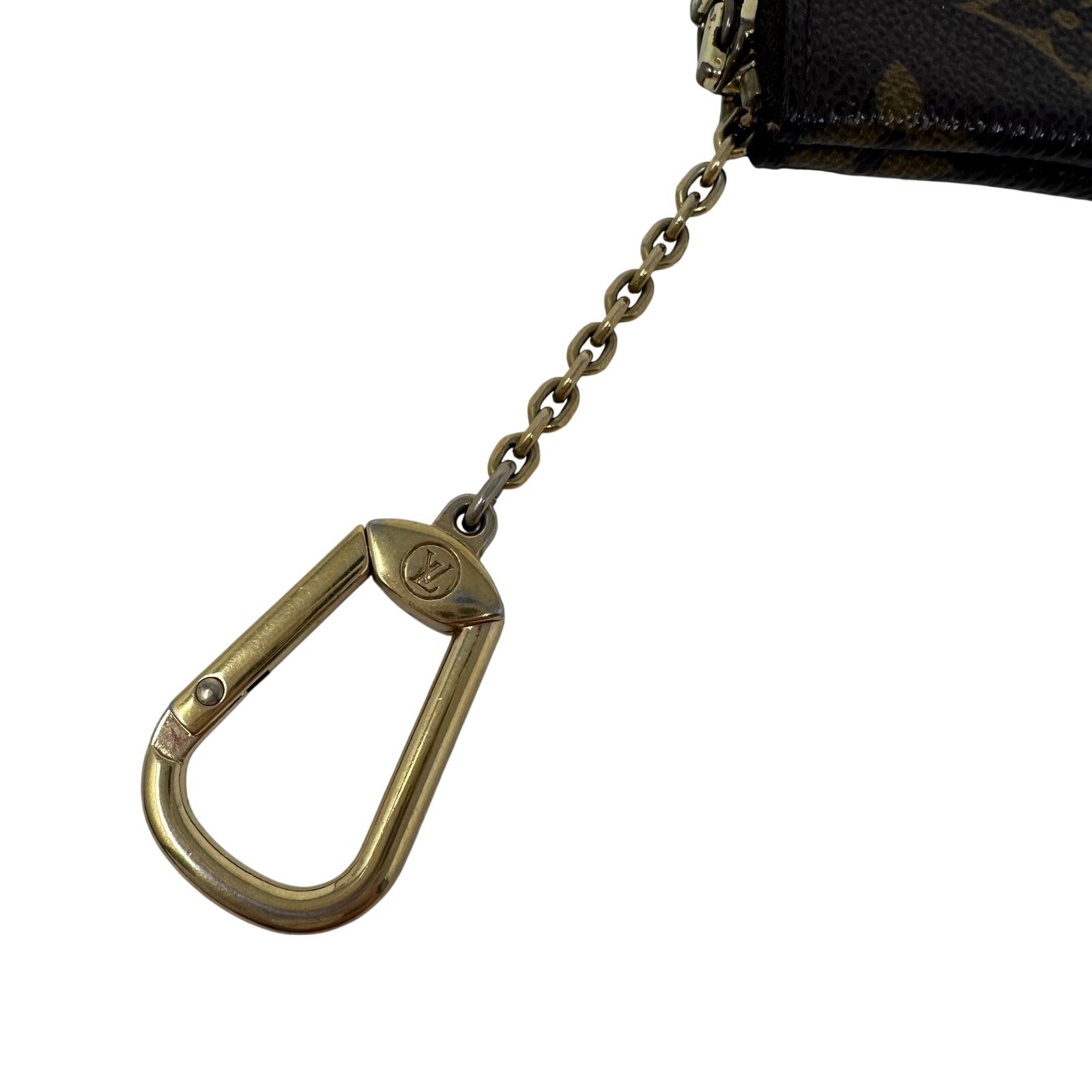 Louis Vuitton LV Monogram Key Coin Cles Zip Pouch Keychain