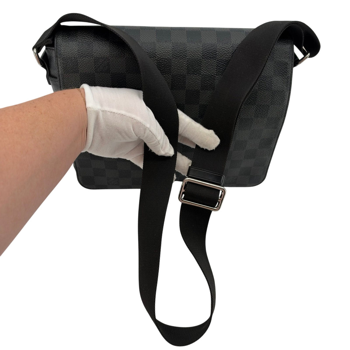 Louis Vuitton LV Damier Graphite District PM Messenger Crossbody Bag
