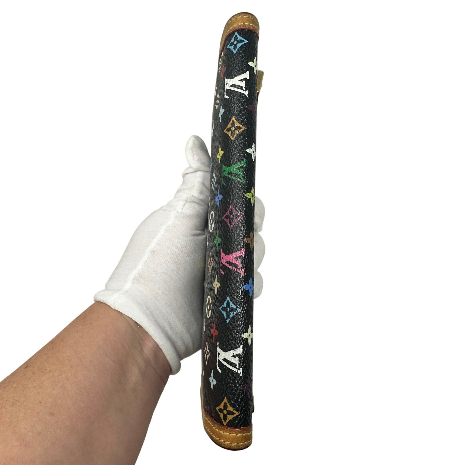 Louis Vuitton LV Black Murakami Multicolor Monogram Sarah International Wallet