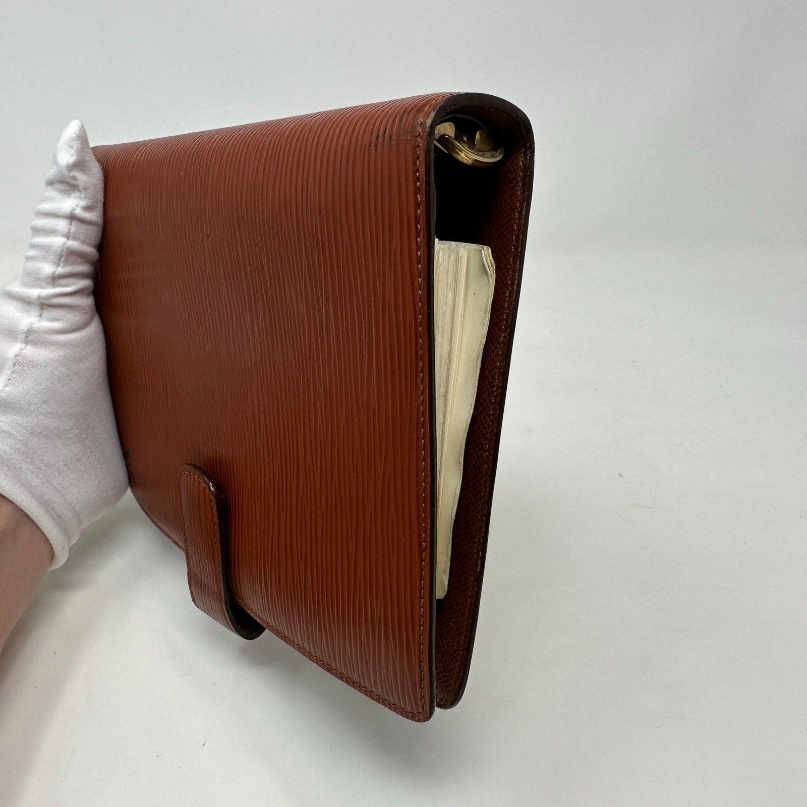 Louis Vuitton LV Epi MM Agenda Cover Brown