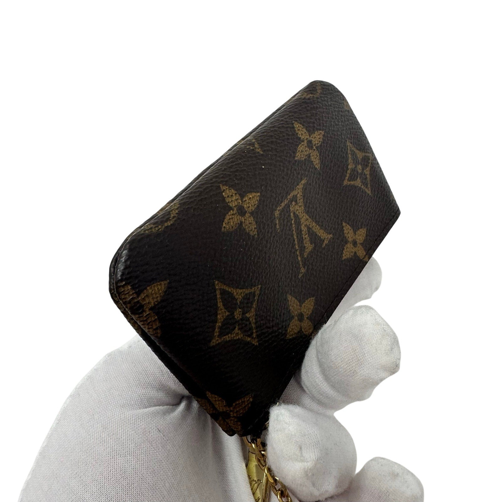 Louis Vuitton LV Monogram Key Coin Cles Zip Pouch Keychain