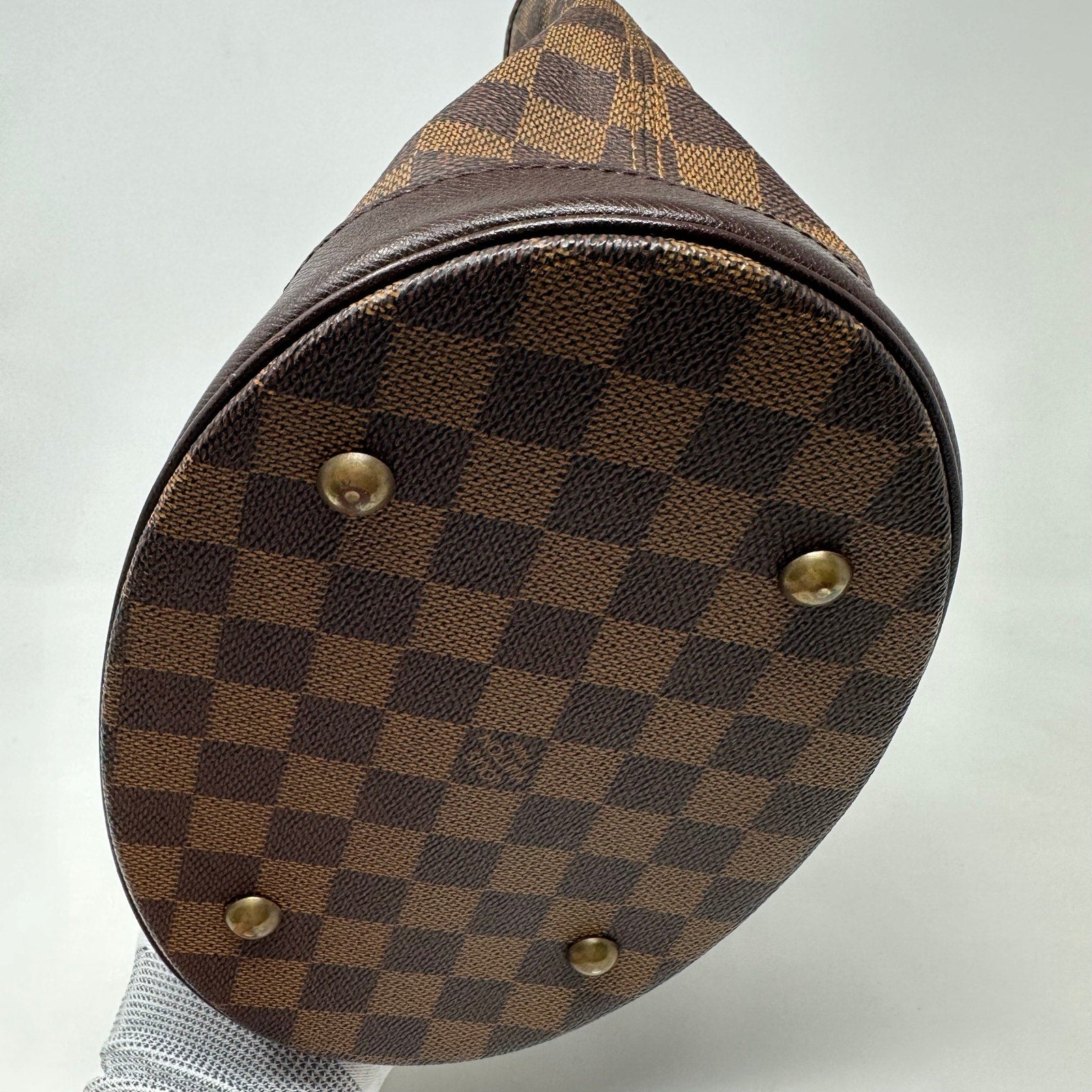 Louis Vuitton LV Damier Ebene Marais Bucket Tote Bag