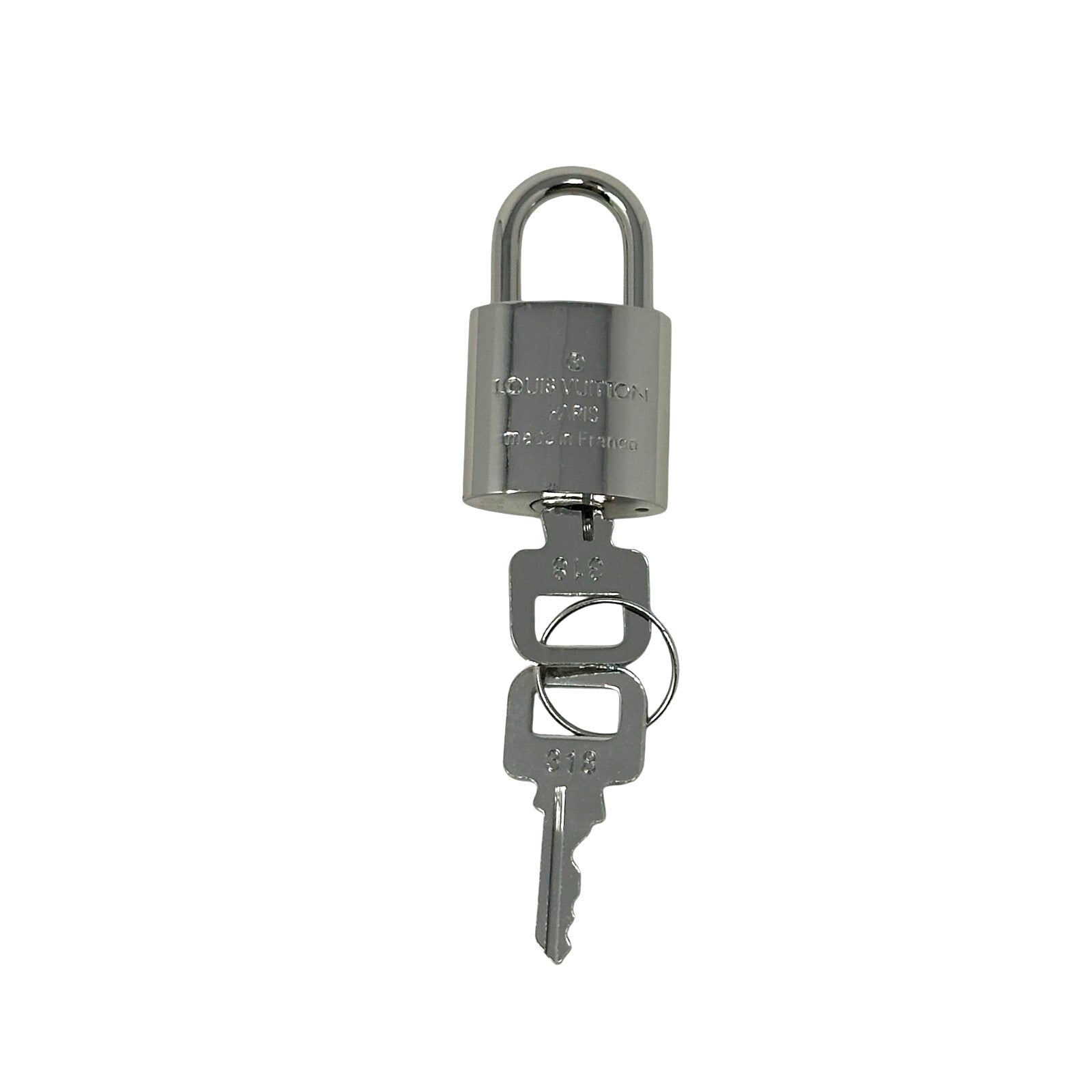 Louis Vuitton LV Silver Tone Lock & Key Set 318