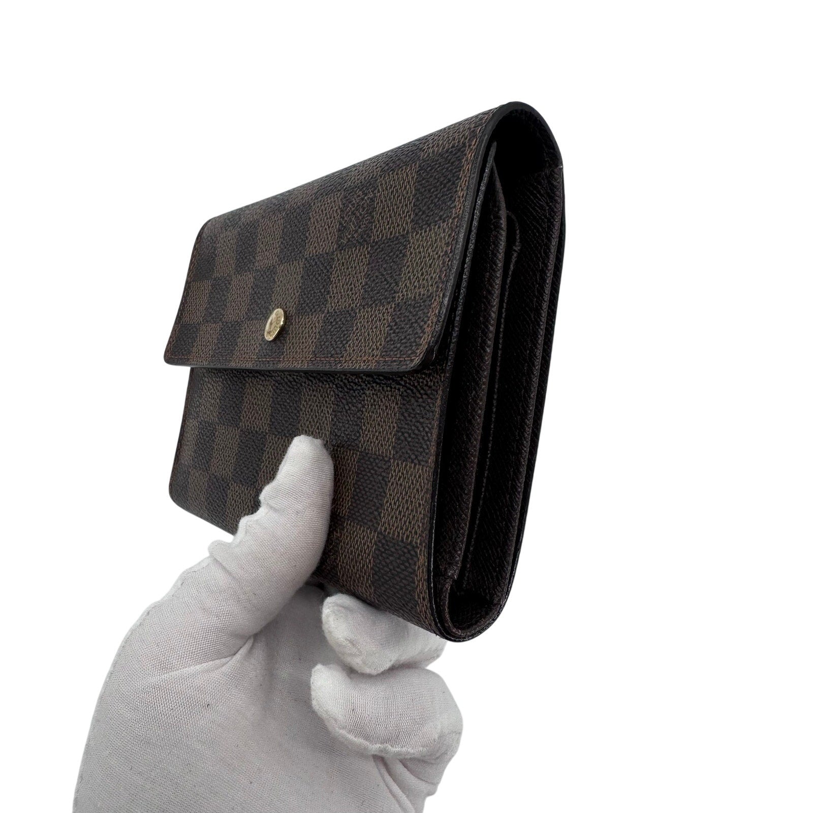Louis Vuitton LV Damier Ebene Porte Tresor Etui Papie International Wallet
