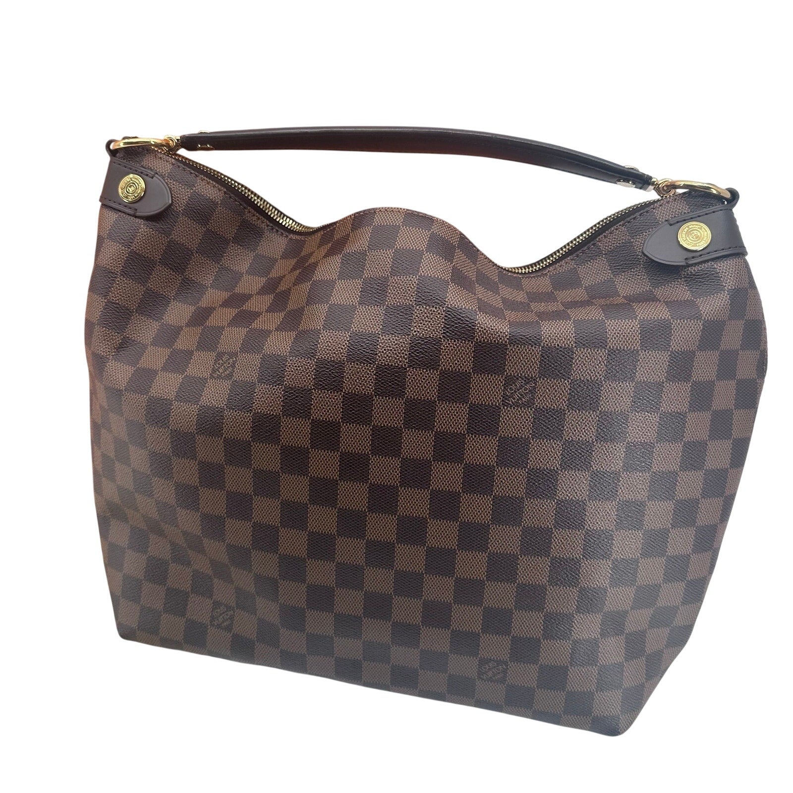 Louis Vuitton LV Damier Ebene Duomo Hobo Shoulder Bag Full Inclusion