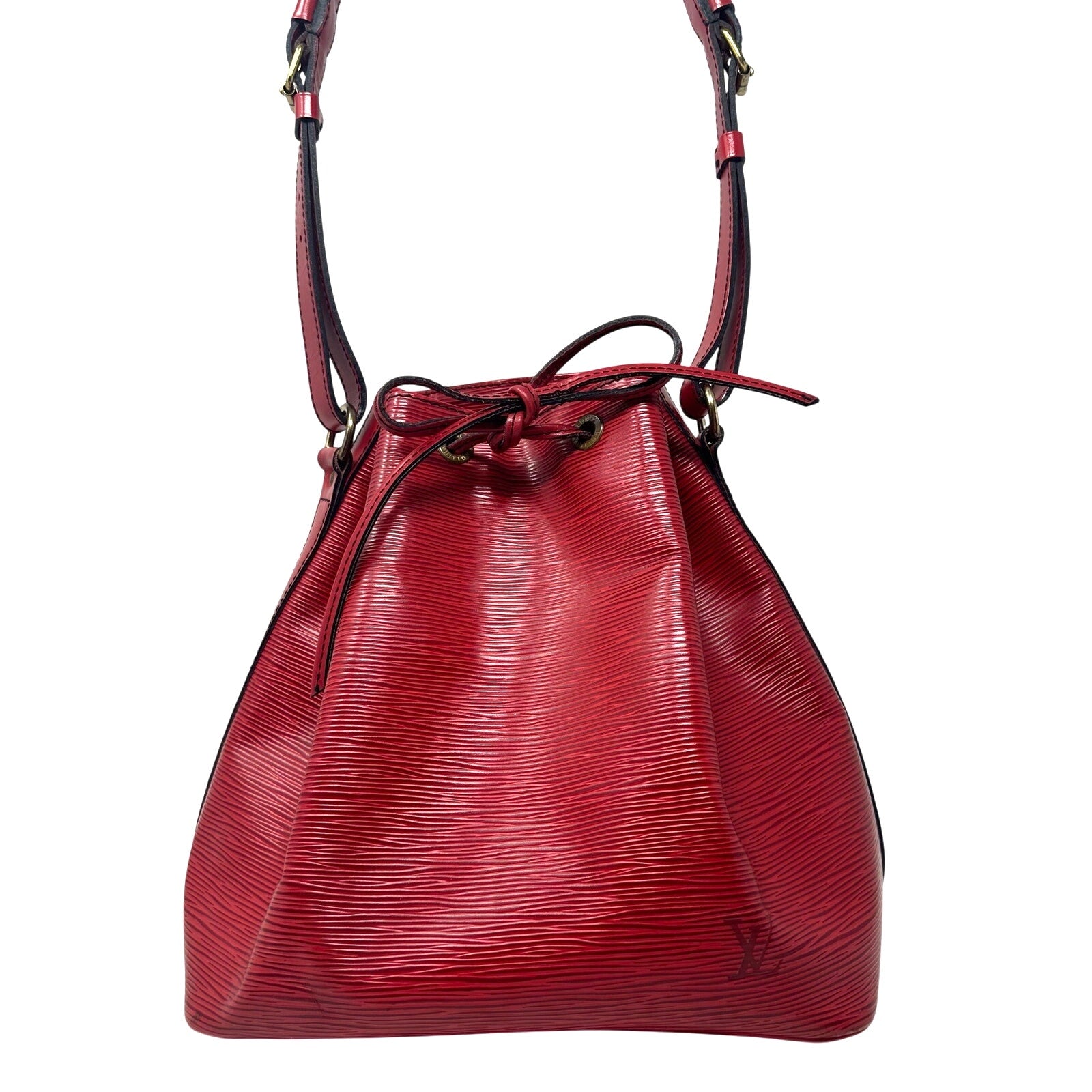 Louis Vuitton LV Petit Noe Epi Red Bag Drawstring Bucket Shoulder Bag