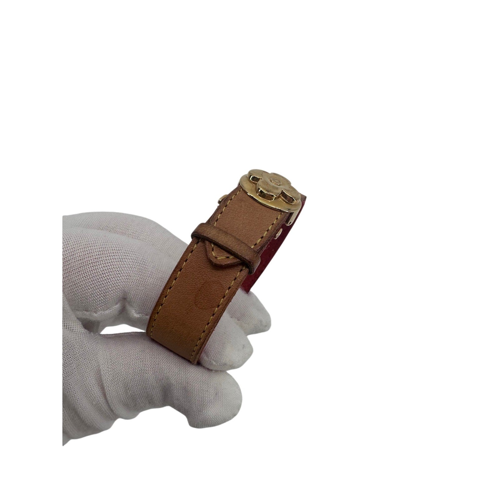 Louis Vuitton LV Good Luck Bracelet Tan Vachetta Monogram