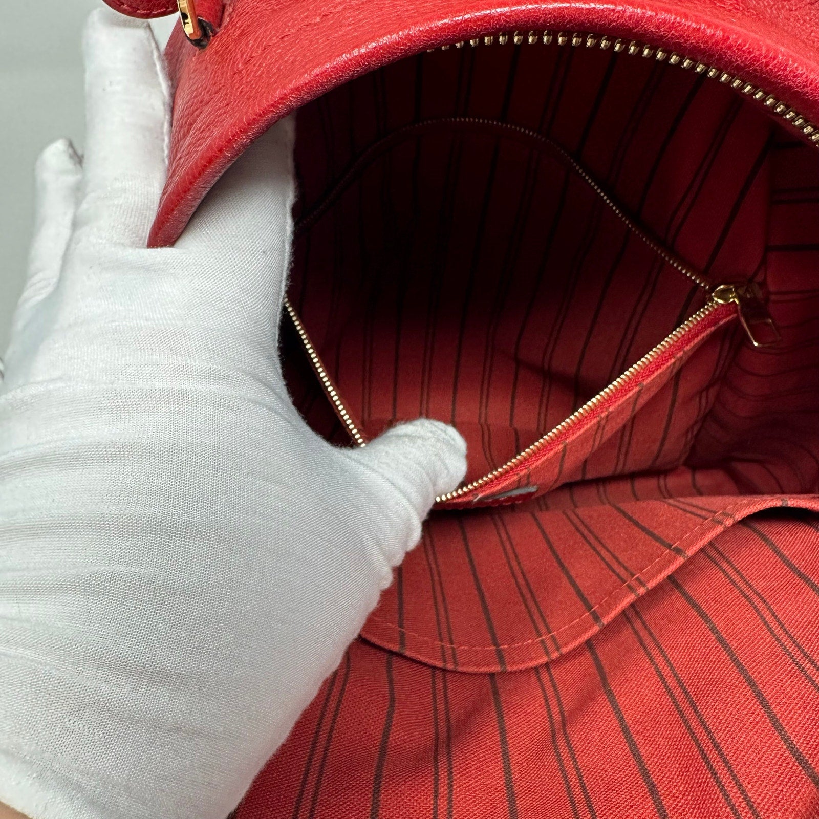 Louis Vuitton LV Empriente Leather Sorbonne Backpack MM Cerise Cherry Red Mini Backpack Bag