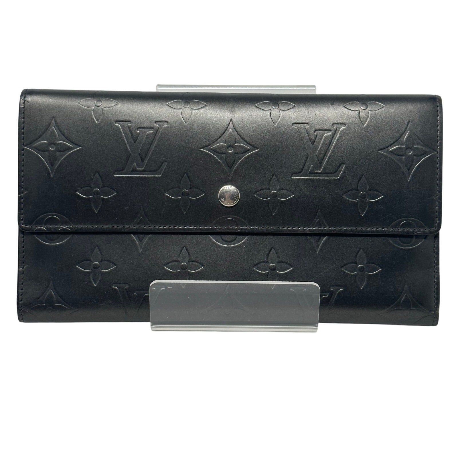 Louis Vuitton LV Vernis Mat Navy Porte Tresor International Wallet