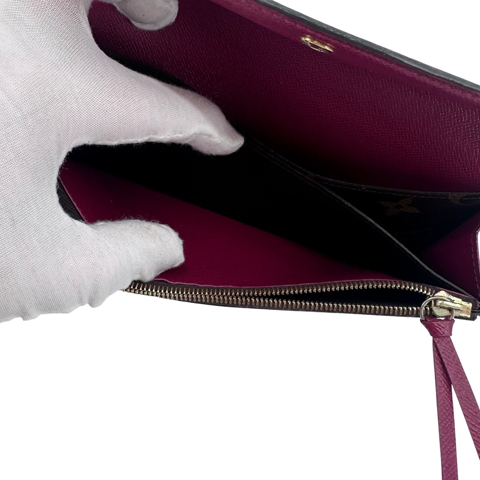 Louis Vuitton LV Monogram Emilie Wallet Pivione Pink