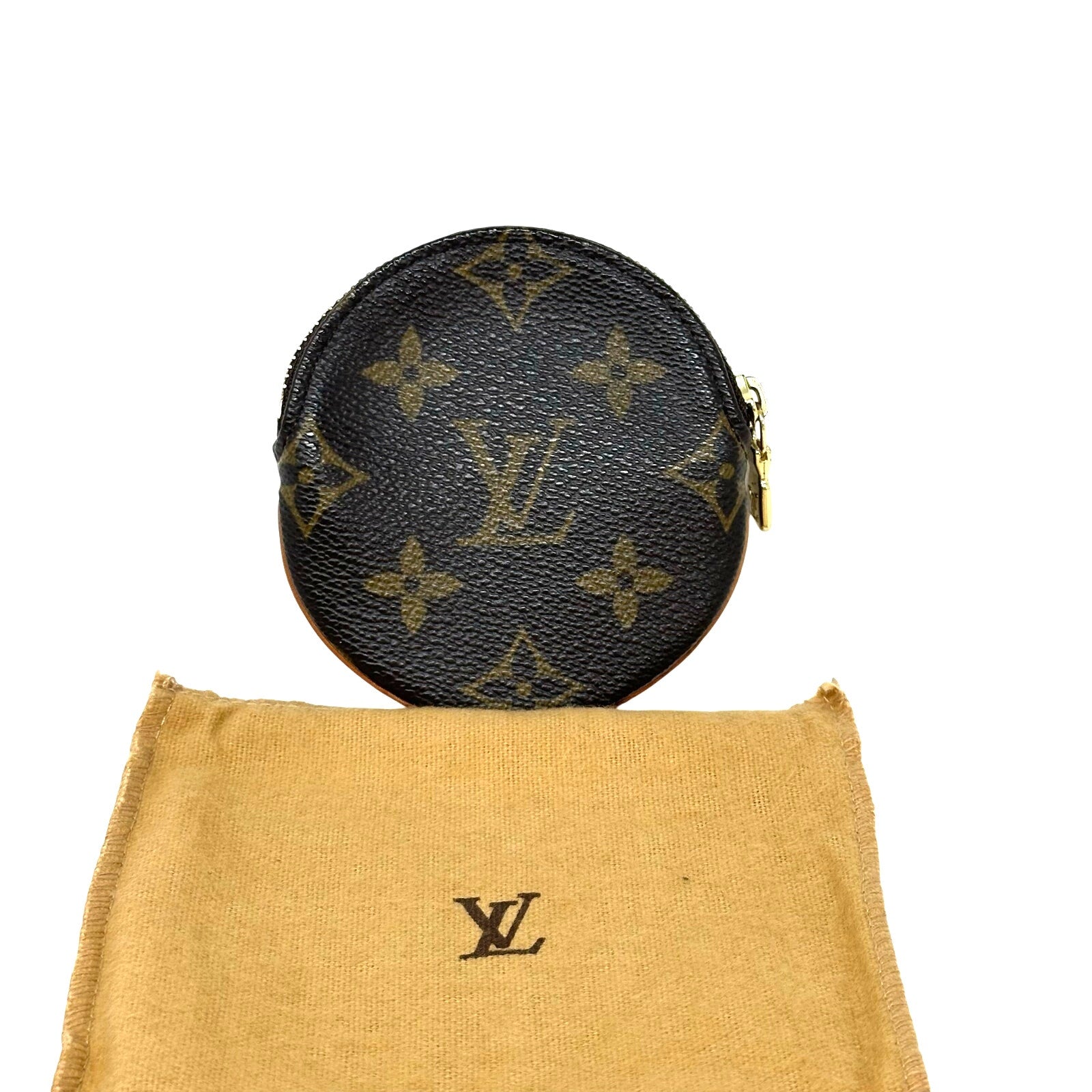 Louis Vuitton LV Monogram Porte Monnaie Round Coin Purse Pouch