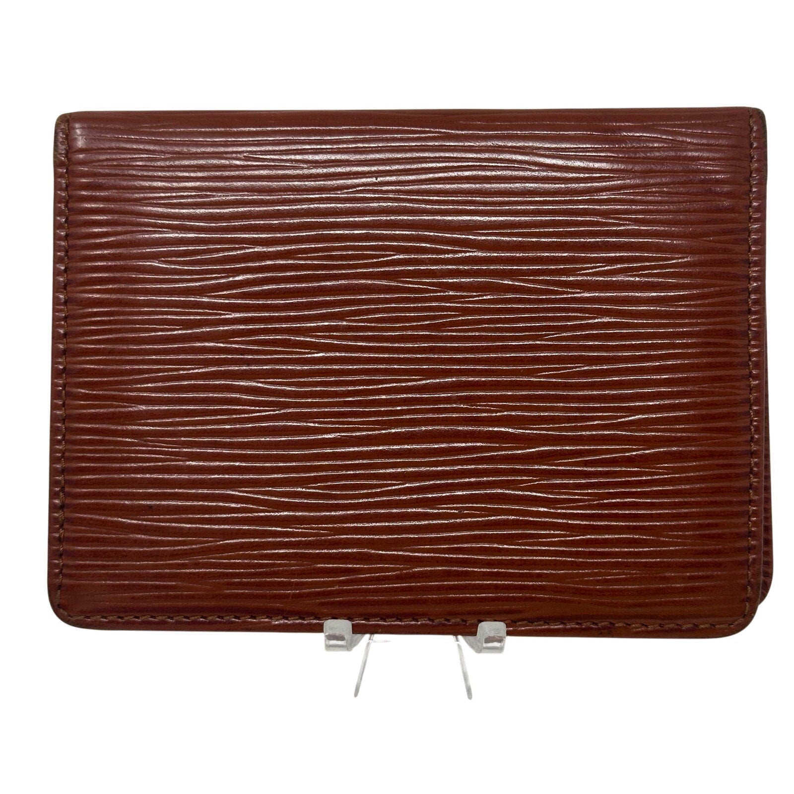 Louis Vuitton LV Epi Leather Card Case ID Holder Brown