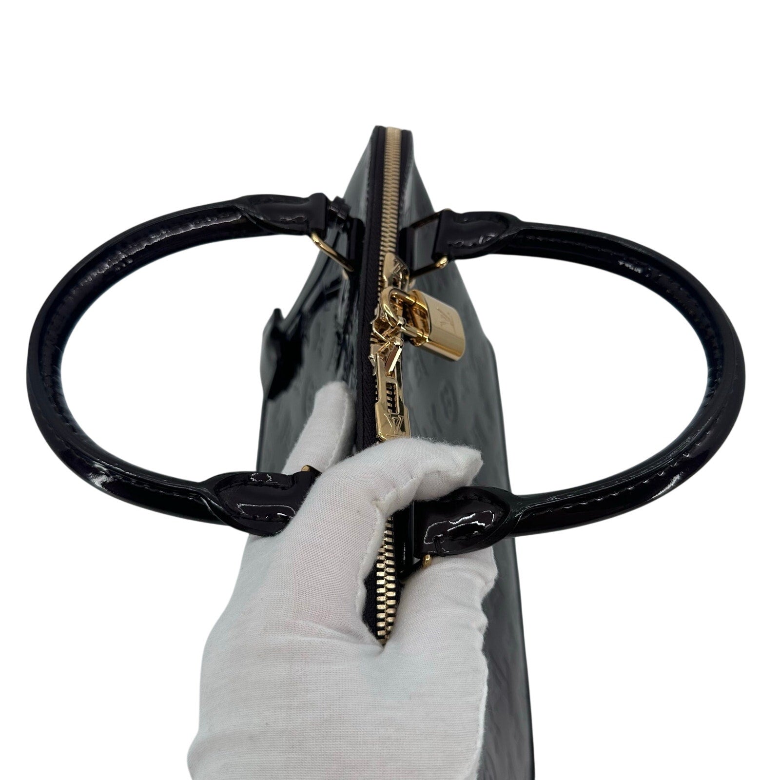 Louis Vuitton LV Monogram Vernis Alma PM Amarante Full Set