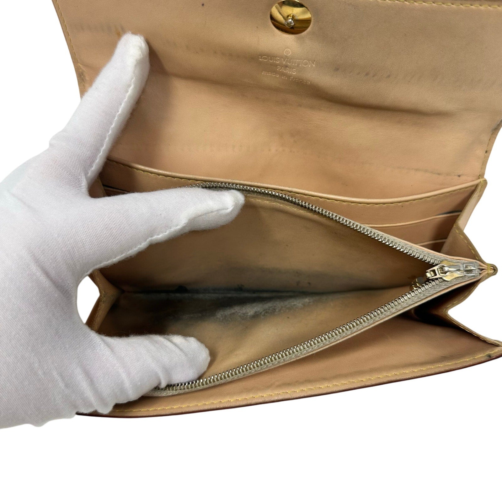 Louis Vuitton LV Black Murakami Multicolor Monogram Long Sarah Wallet Beige Interior