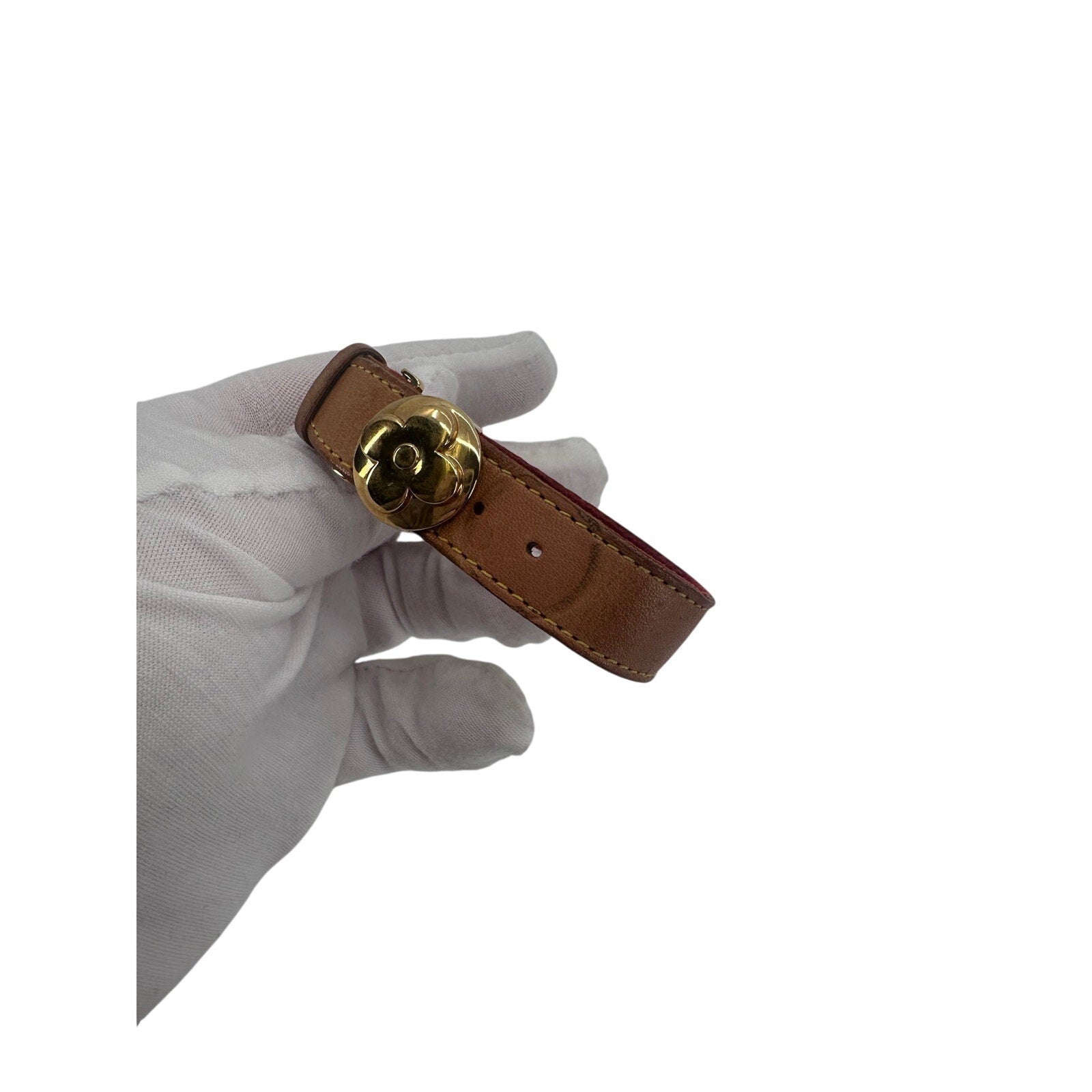 Louis Vuitton LV Good Luck Bracelet Tan Vachetta Monogram