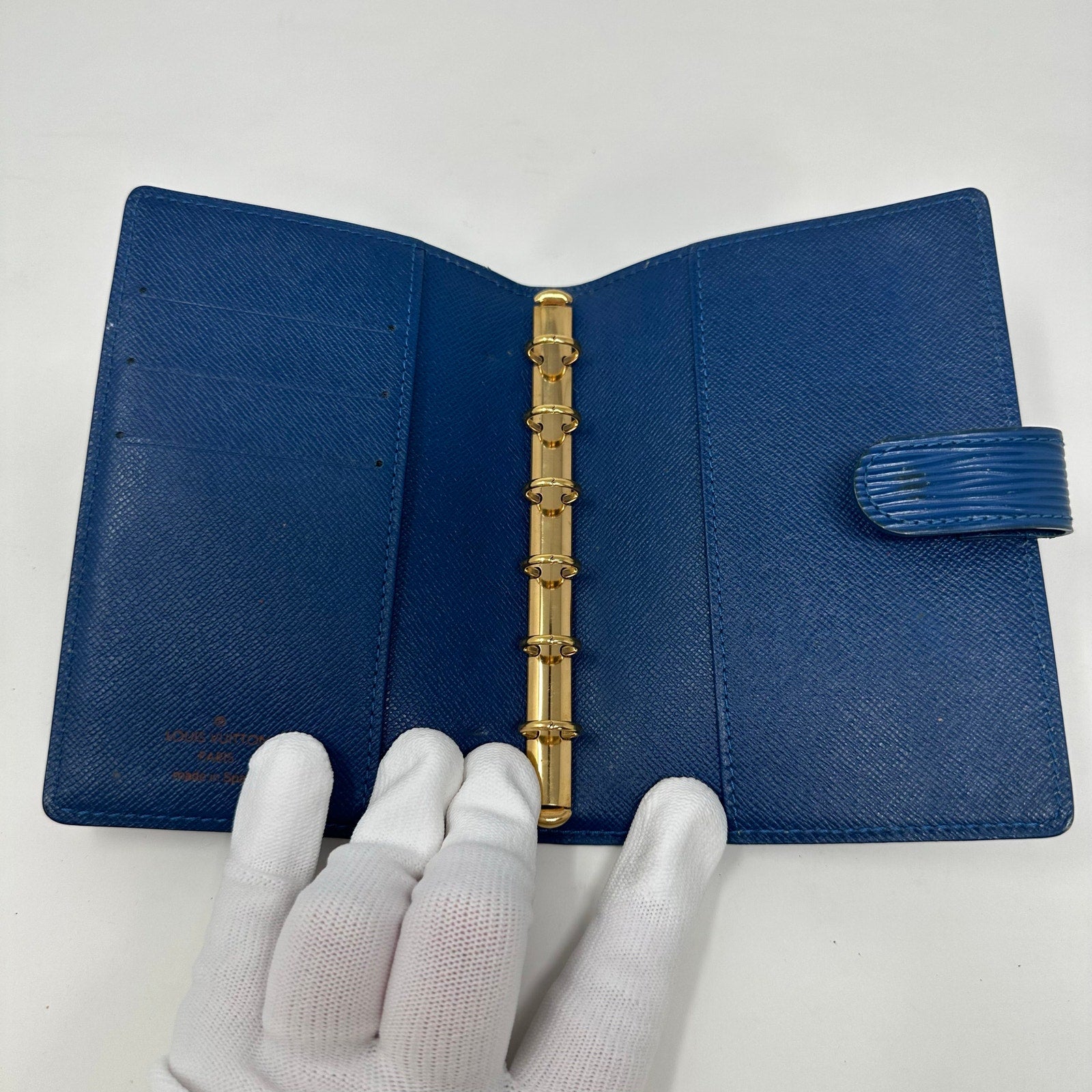 Louis Vuitton LV Epi PM Agenda Cover Blue