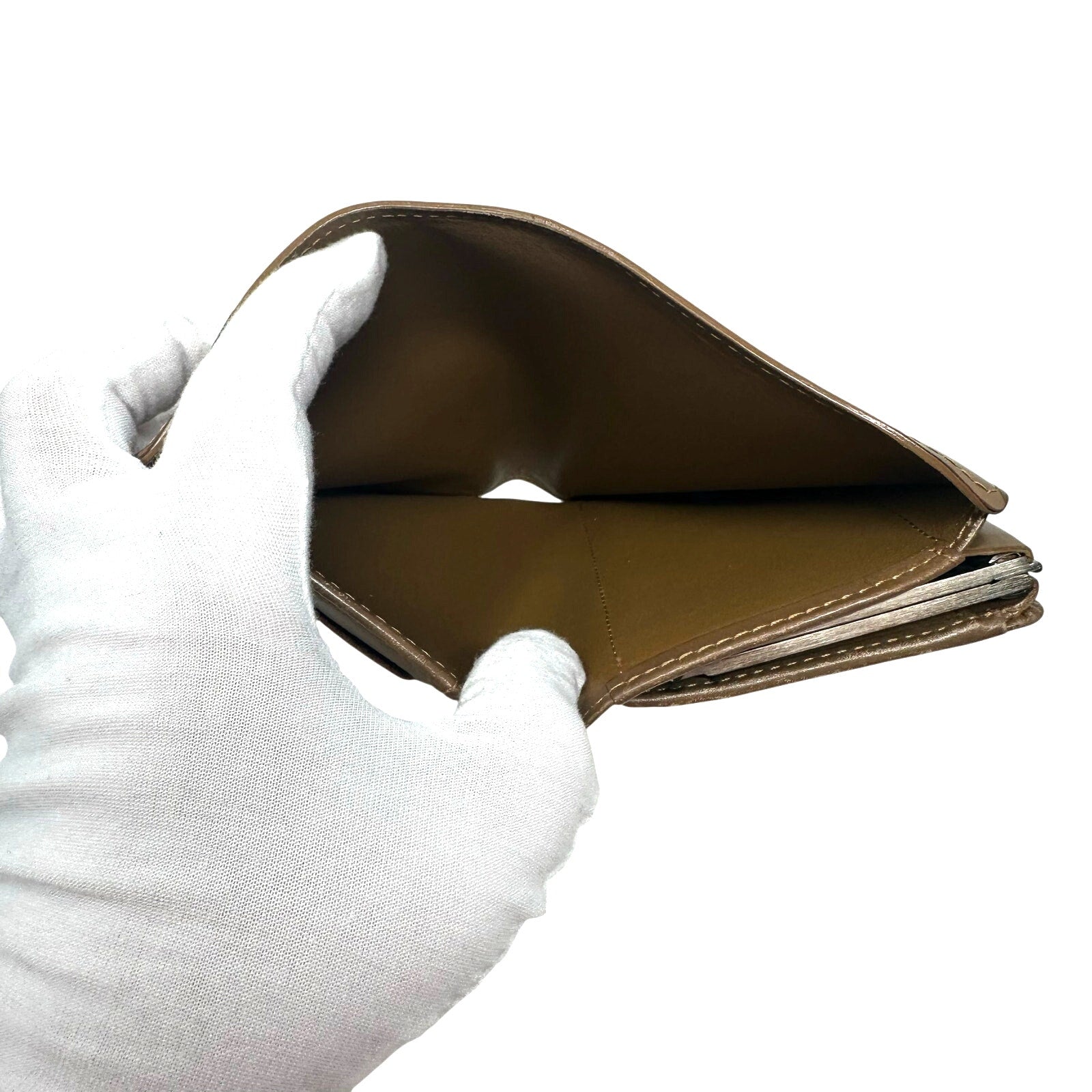 Louis Vuitton LV Vernis Monogram Mat Tan Kisslock Wallet