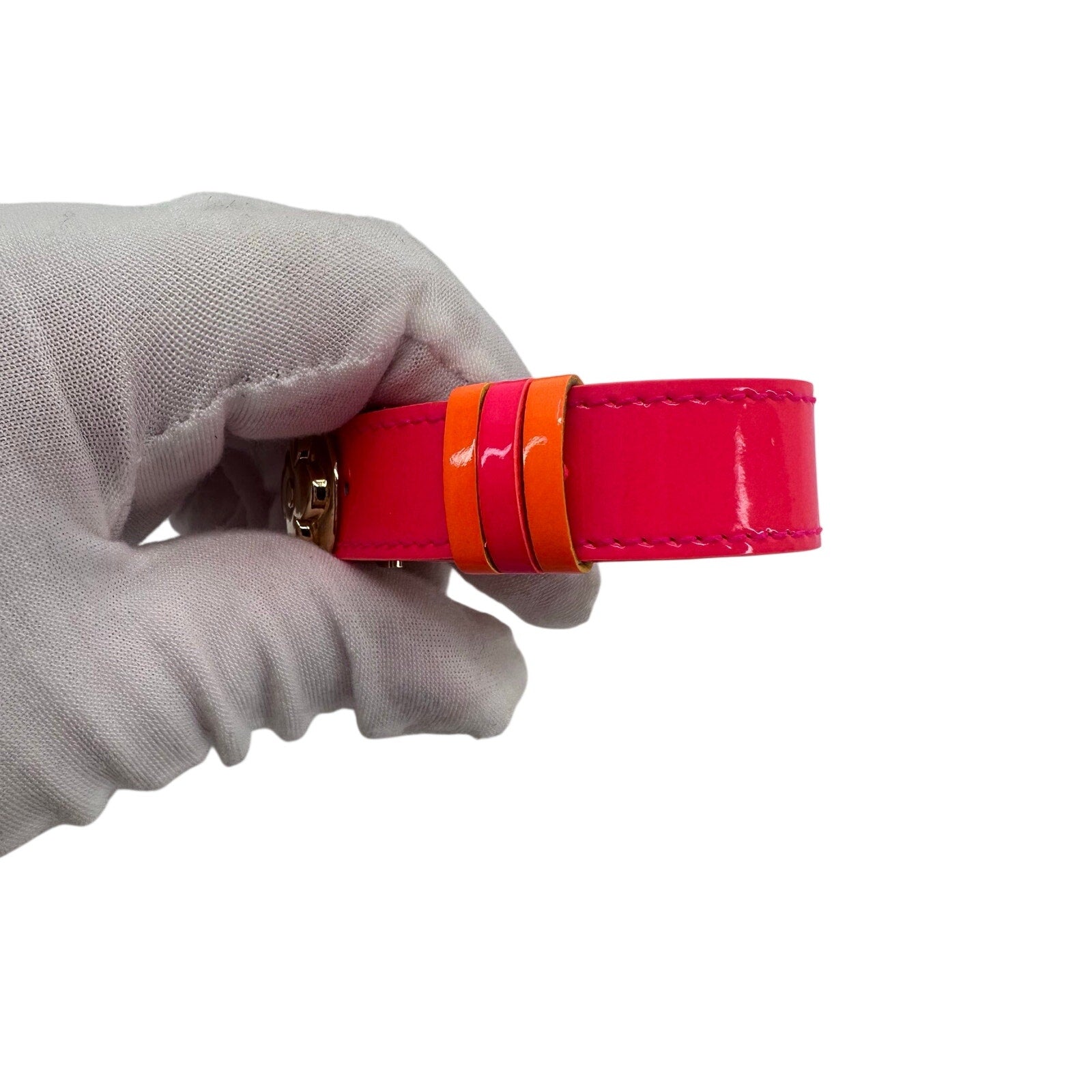 Louis Vuitton LV Monogram Vernis Good Luck Bracelet Robert Wilson Limited Edition Neon Pink Rare