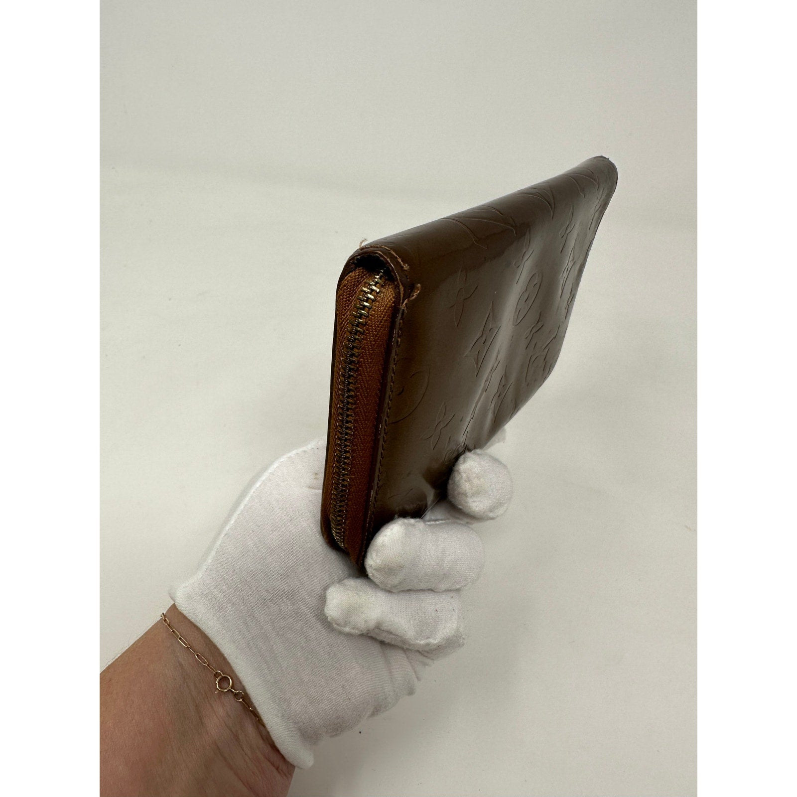 Louis Vuitton LV Vernis Monogram Eldridge Wallet Bronze