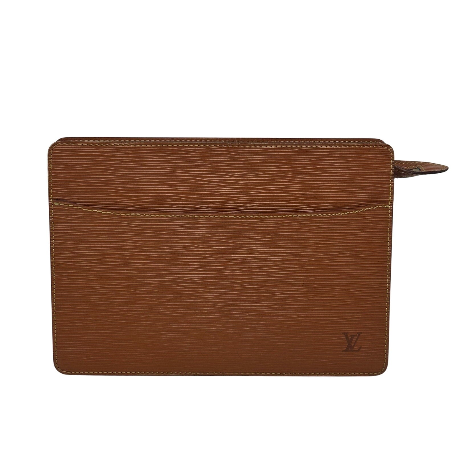 Louis Vuitton LV Pochette Homme Clutch Bag Epi Leather Cipango Gold