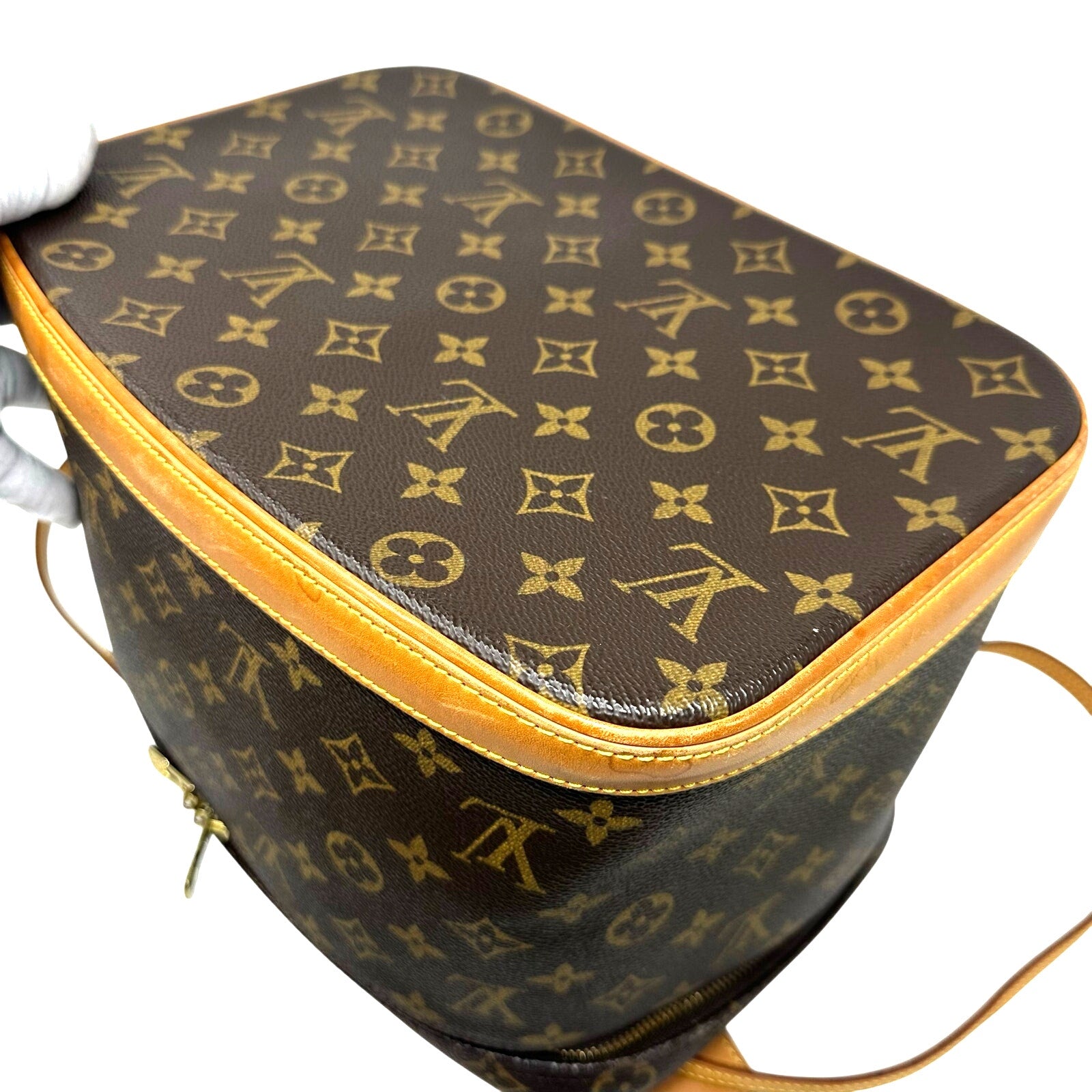 Louis Vuitton LV Monogram Nice Vanity Case Bag Long Strap