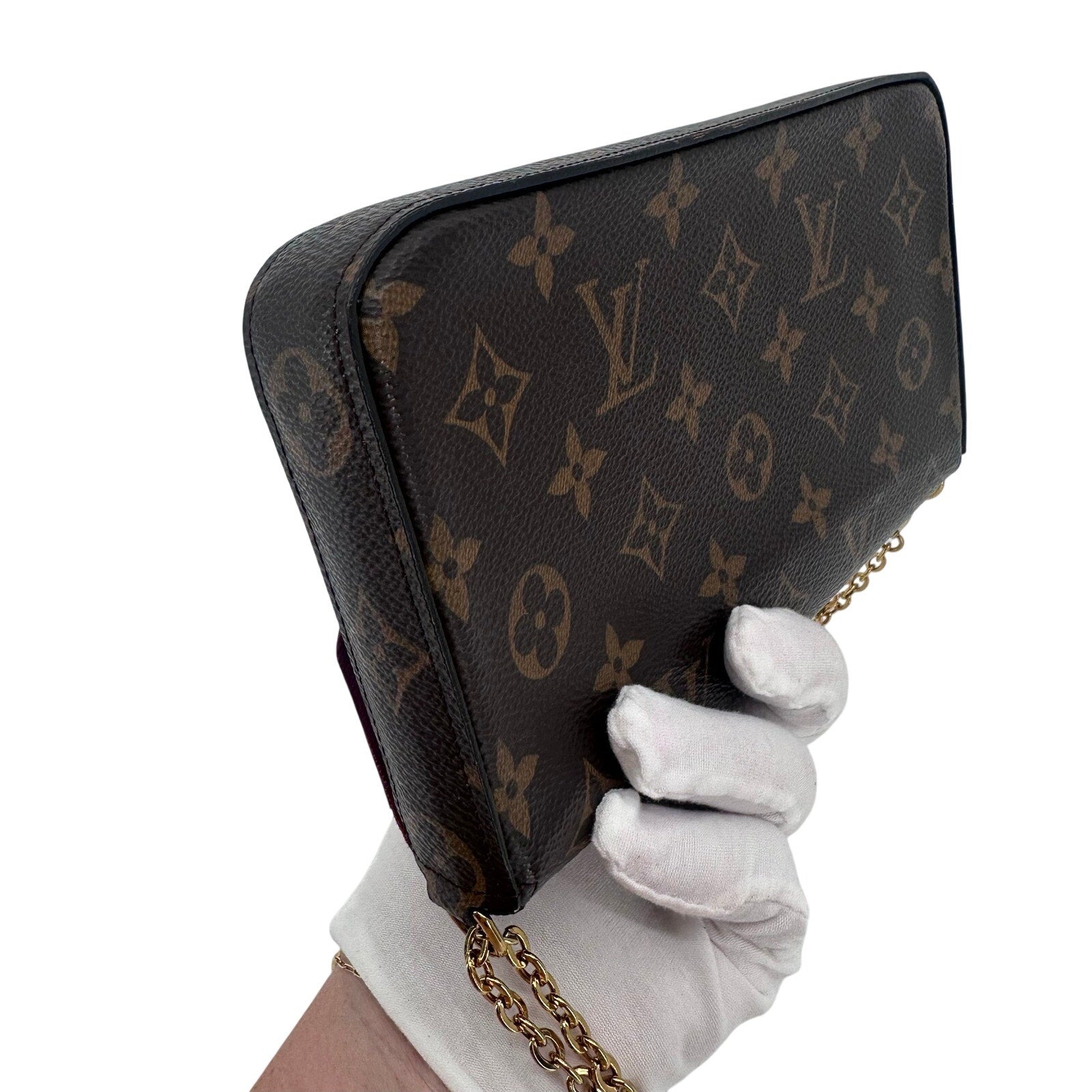 Louis Vuitton LV Monogram Felicie Pochette Crossbody Bag Full Inclusion