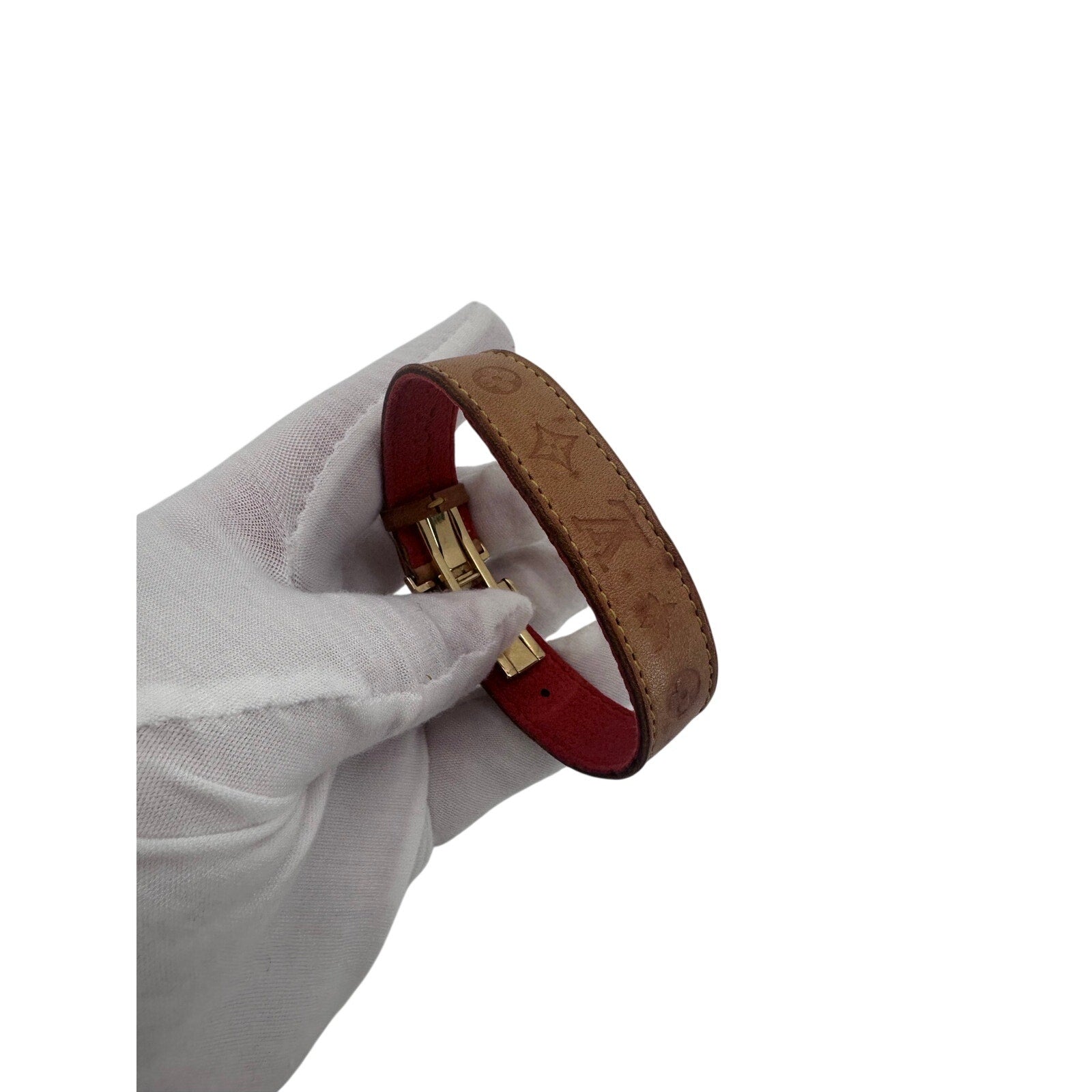 Louis Vuitton LV Good Luck Bracelet Tan Vachetta Monogram