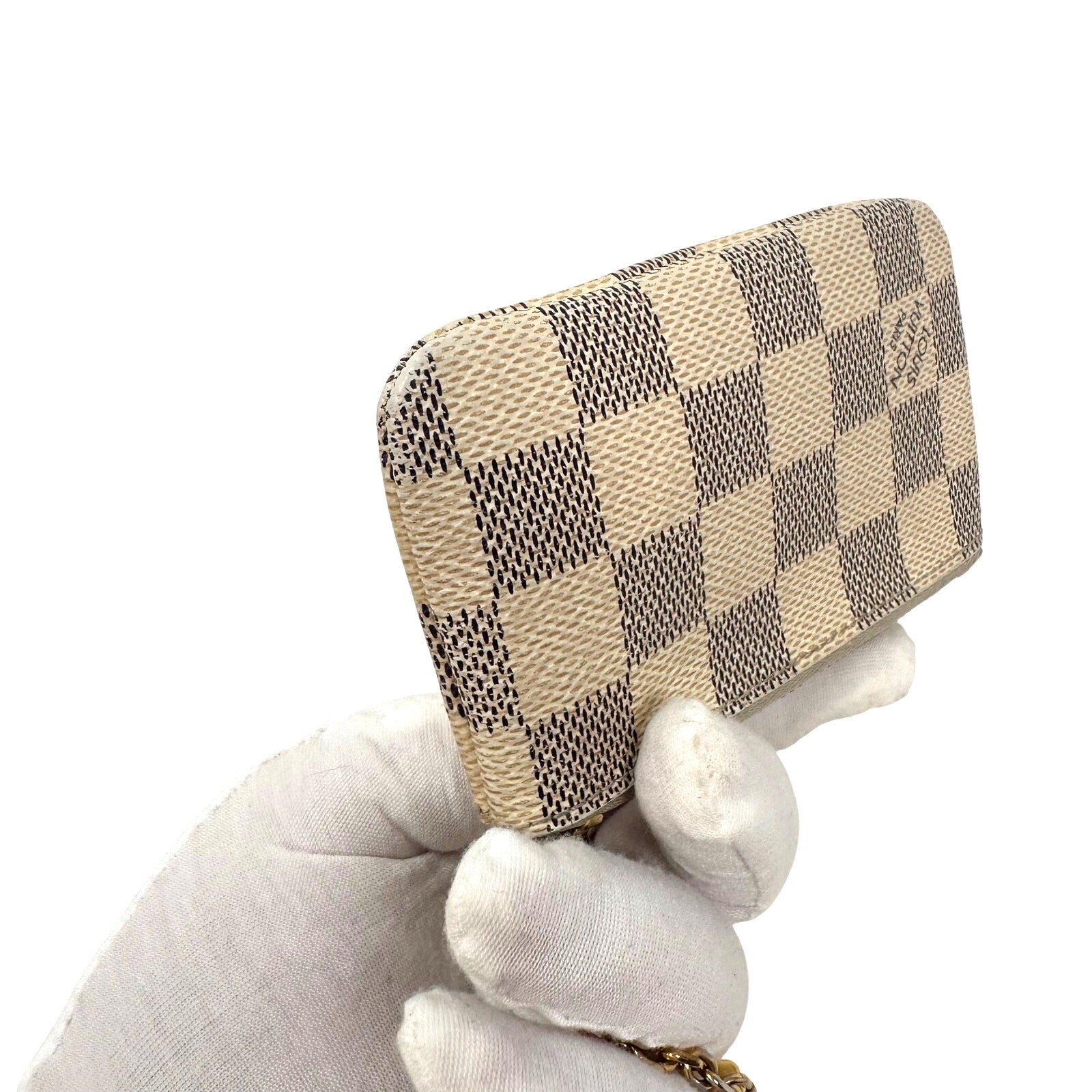 Louis Vuitton LV Damier Azure Coin Key Cles Zip Pouch Keychain