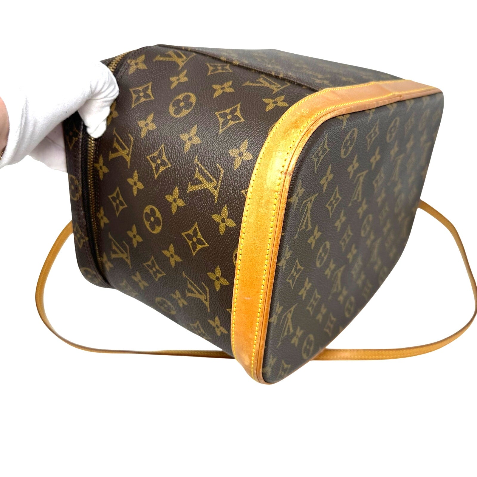 Louis Vuitton LV Monogram Nice Vanity Case Bag Long Strap