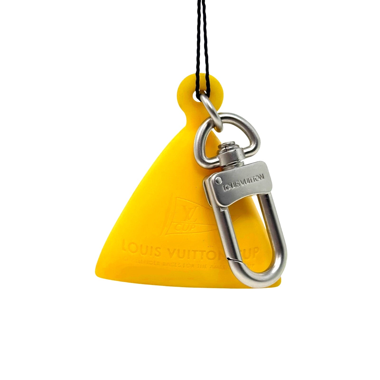 Louis Vuitton LV Cup Buoy Sail Rubber Bag Key Holder Charm Chain Yellow