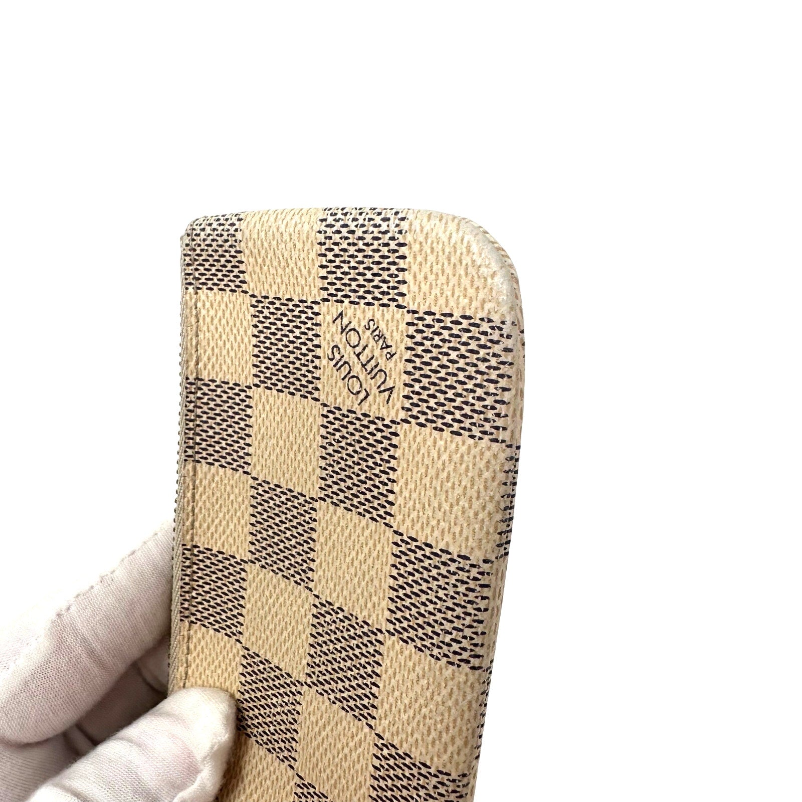 Louis Vuitton LV Damier Azure Coin Key Cles Zip Pouch Keychain
