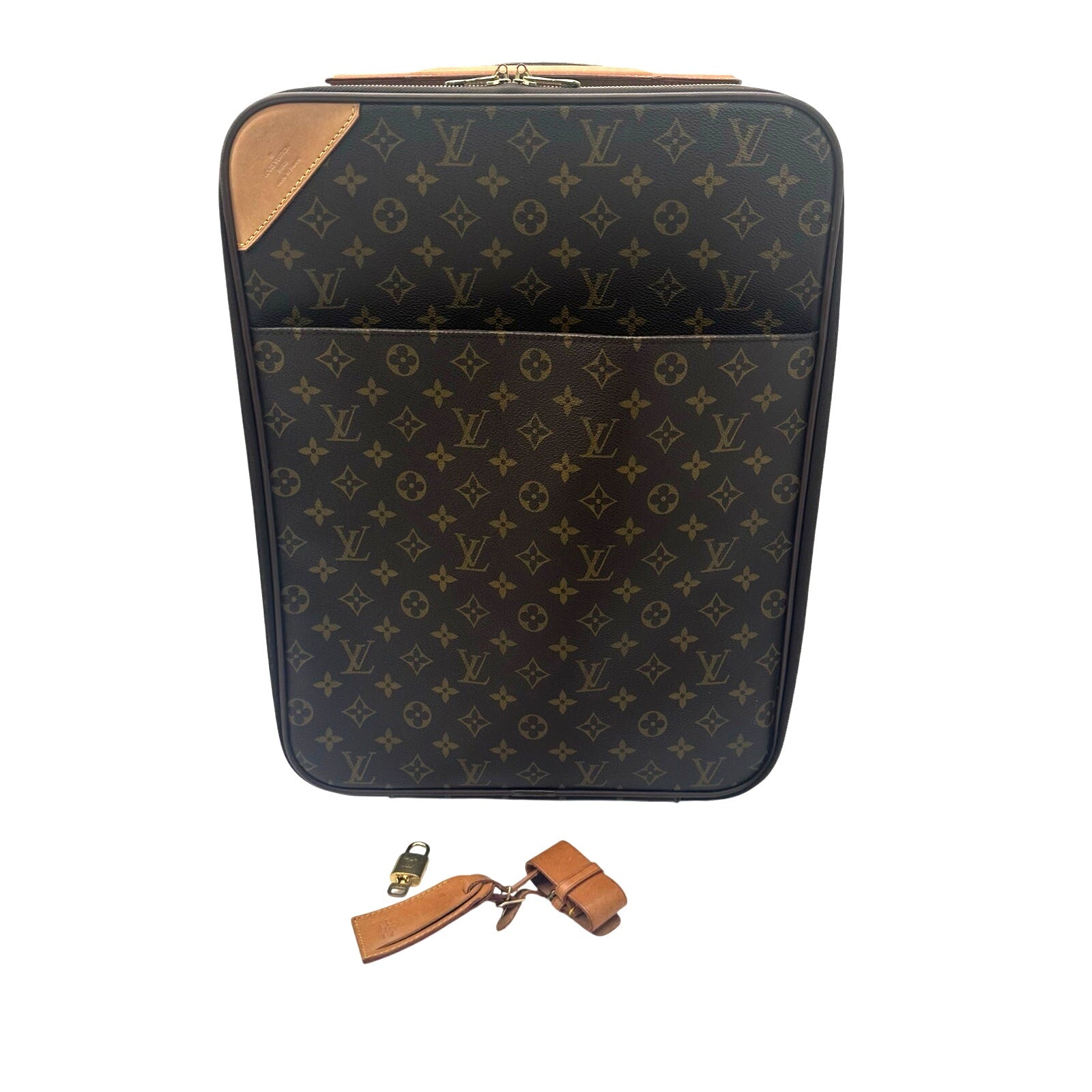 Louis Vuitton LV Monogram Pegase 45 Rolling Suitcase Full Inclusion