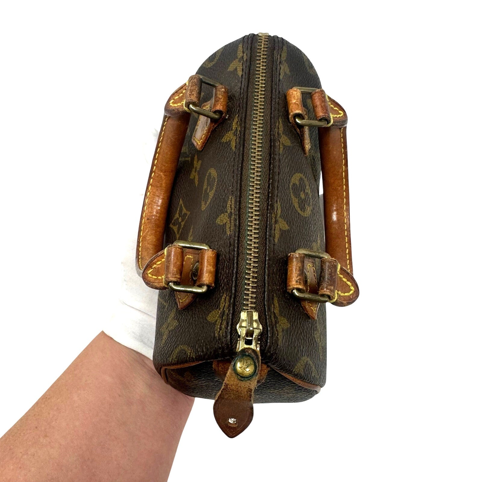 Louis Vuitton LV Monogram Mini Speedy Handbag Purse