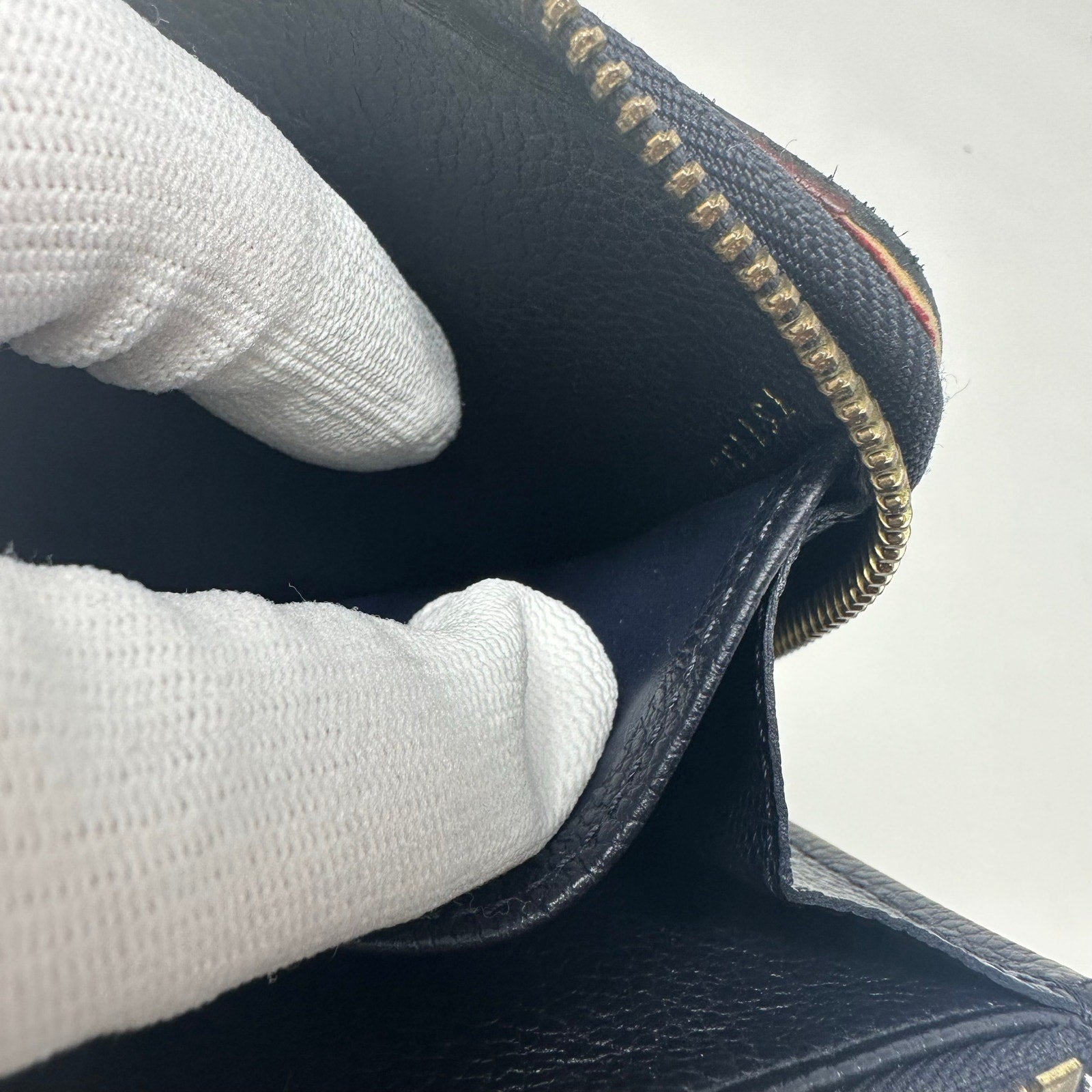 Louis Vuitton LV Zippy Vertical Round Monogram Empreinte Long Wallet Blue