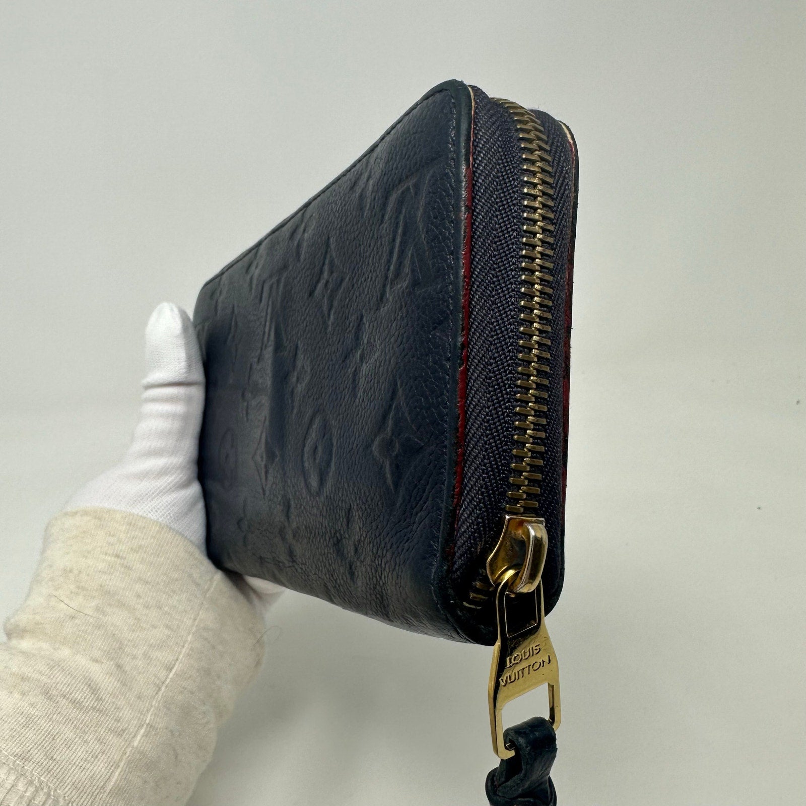 Louis Vuitton LV Zippy Vertical Round Monogram Empreinte Long Wallet Blue