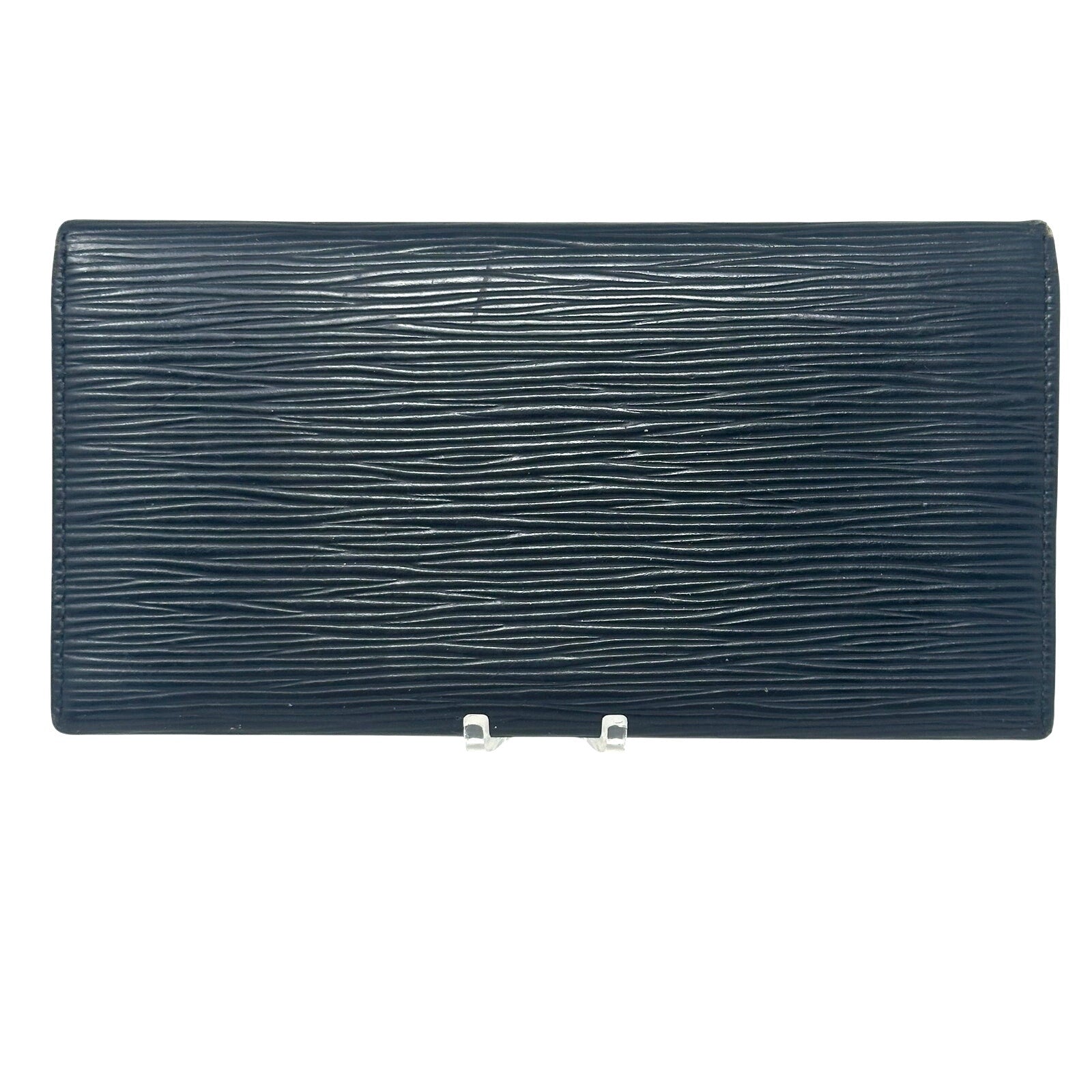 Louis Vuitton LV Epi Leather Checkbook Holder Bifold Black