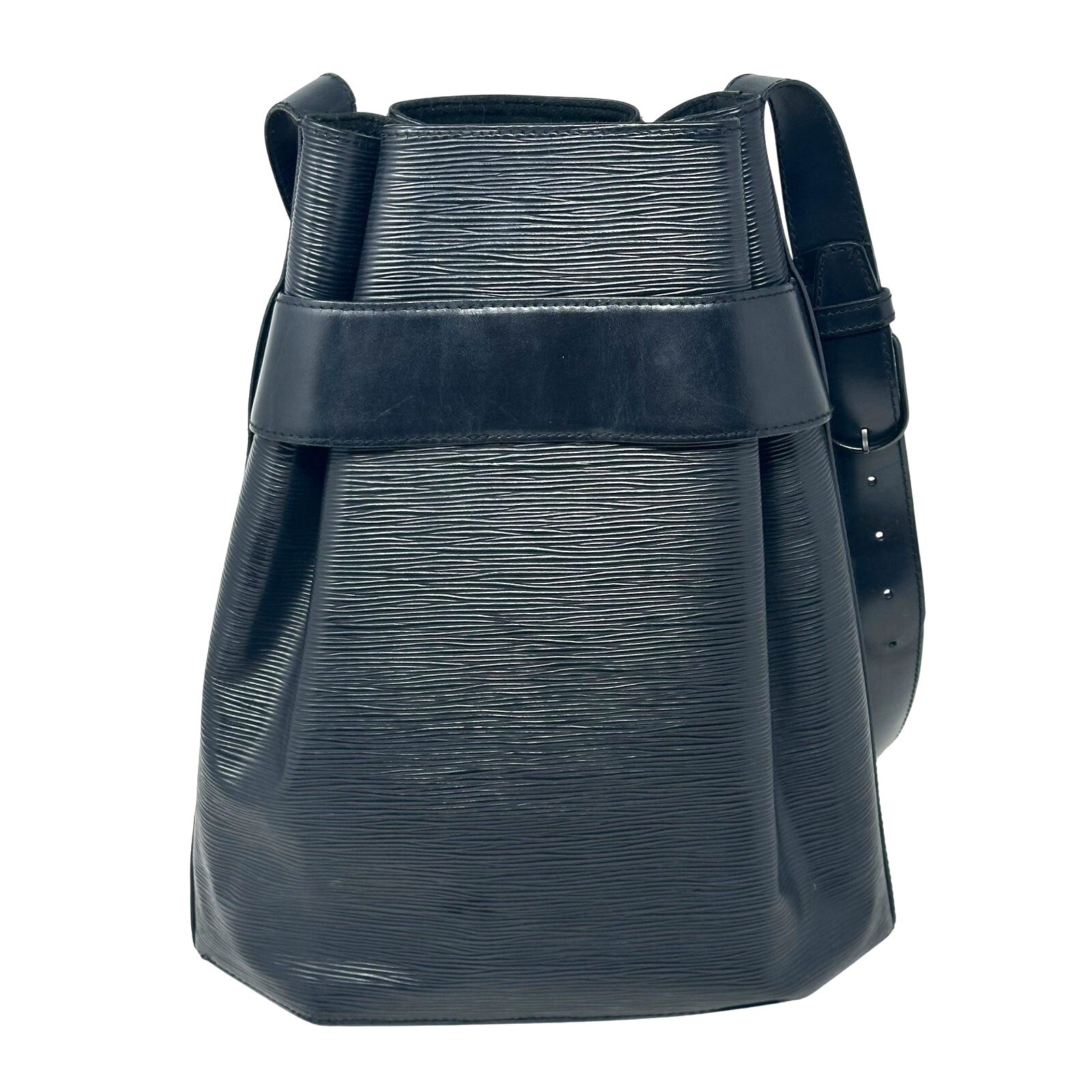 Louis Vuitton LV Sac DePaul Black Epi Leather Shoulder Bag