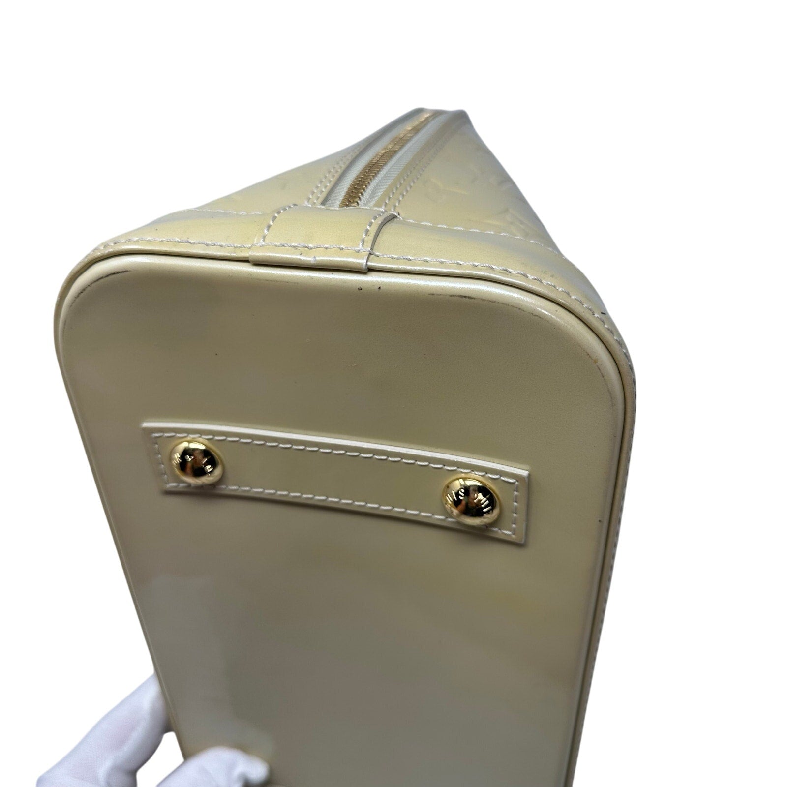 Louis Vuitton LV Monogram Vernis Alma PM Butter Yellow