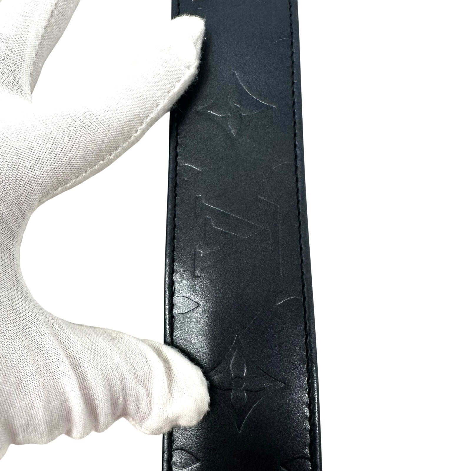 Louis Vuitton Monogram Mat 2002 Cuir Bleu Bracelet Armband