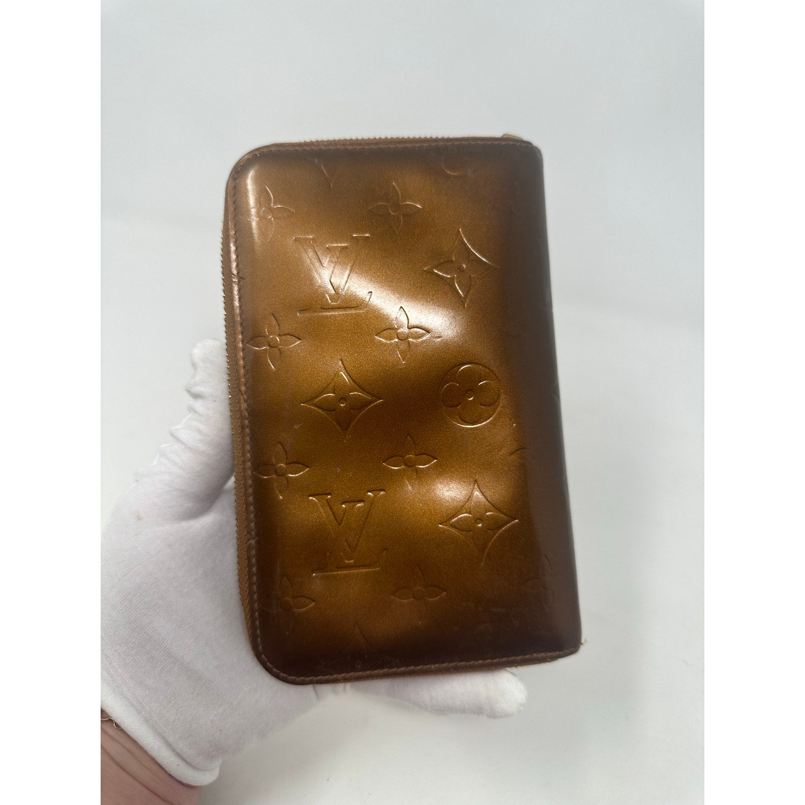 Louis Vuitton LV Vernis Monogram Eldridge Wallet Bronze