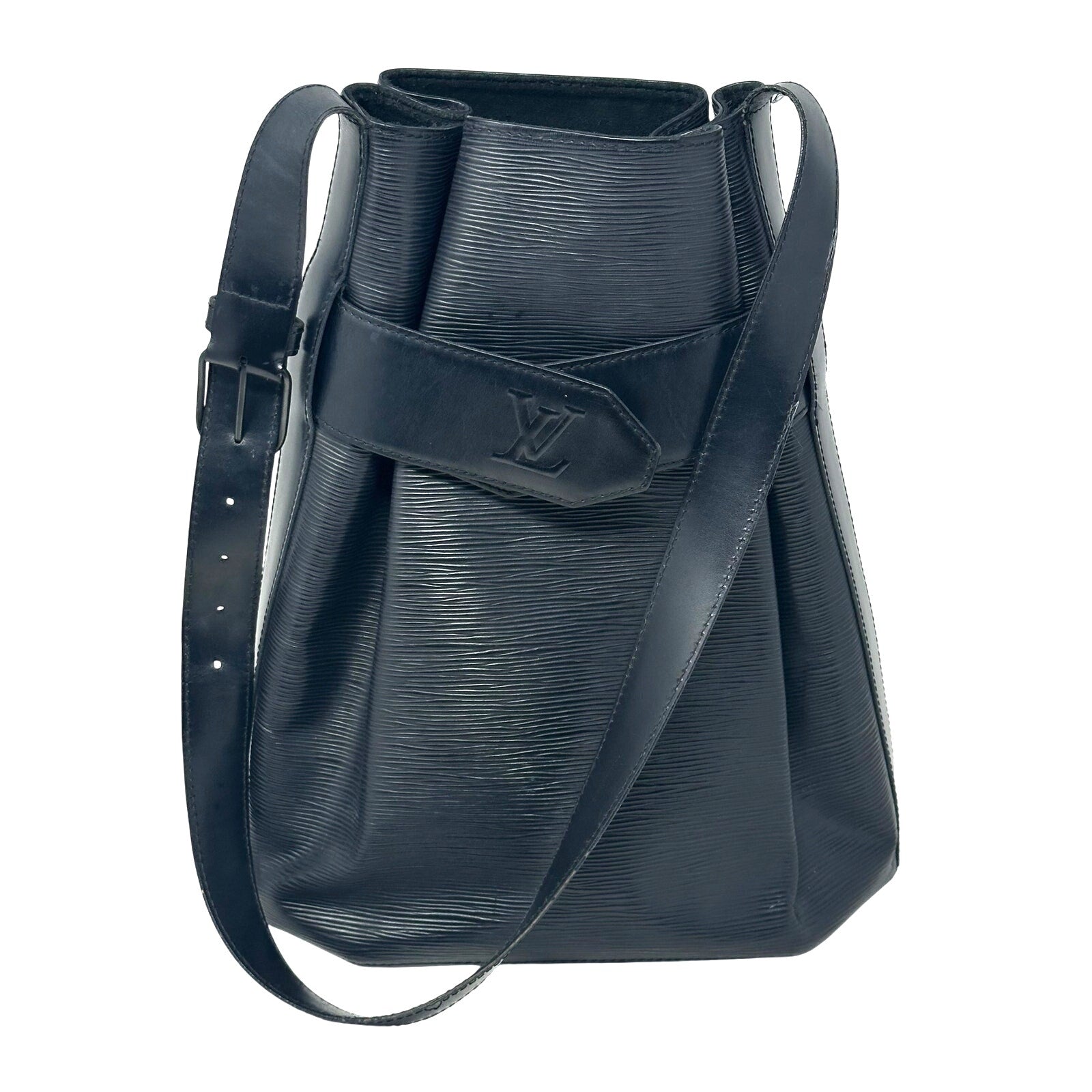 Louis Vuitton LV Sac DePaul Black Epi Leather Shoulder Bag