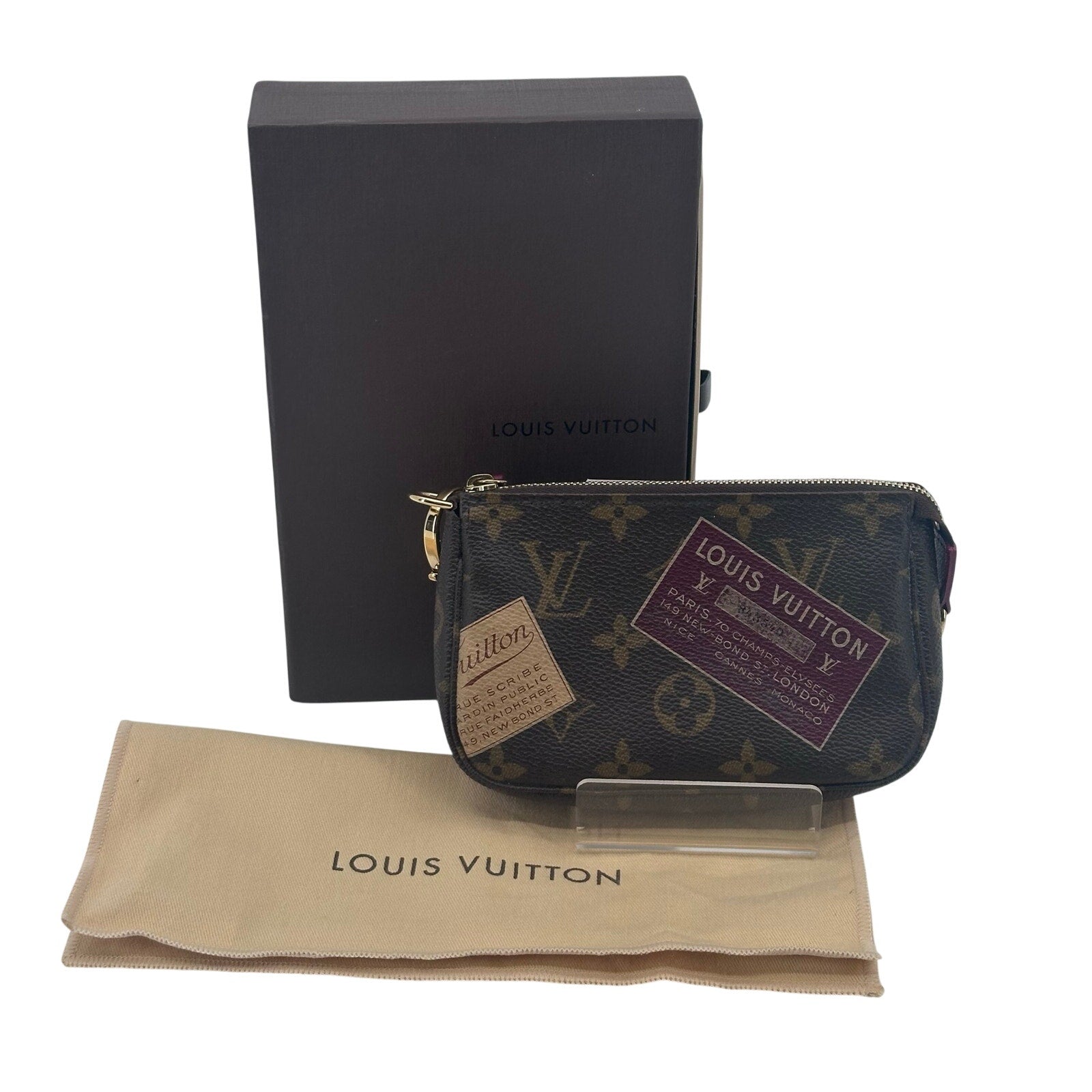 Louis Vuitton LV Monogram Limited Edition Wardrobe Trunks Mini Pochette Full Set