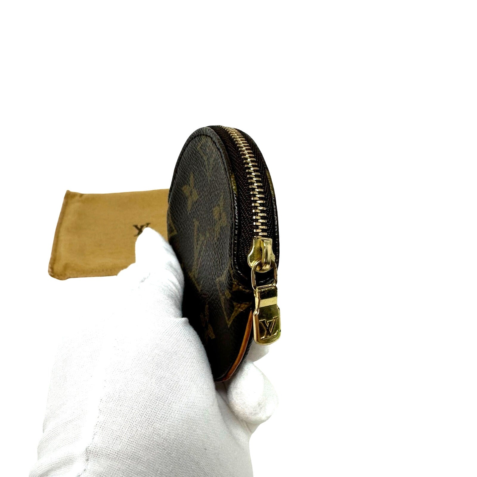 Louis Vuitton LV Monogram Porte Monnaie Round Coin Purse Pouch