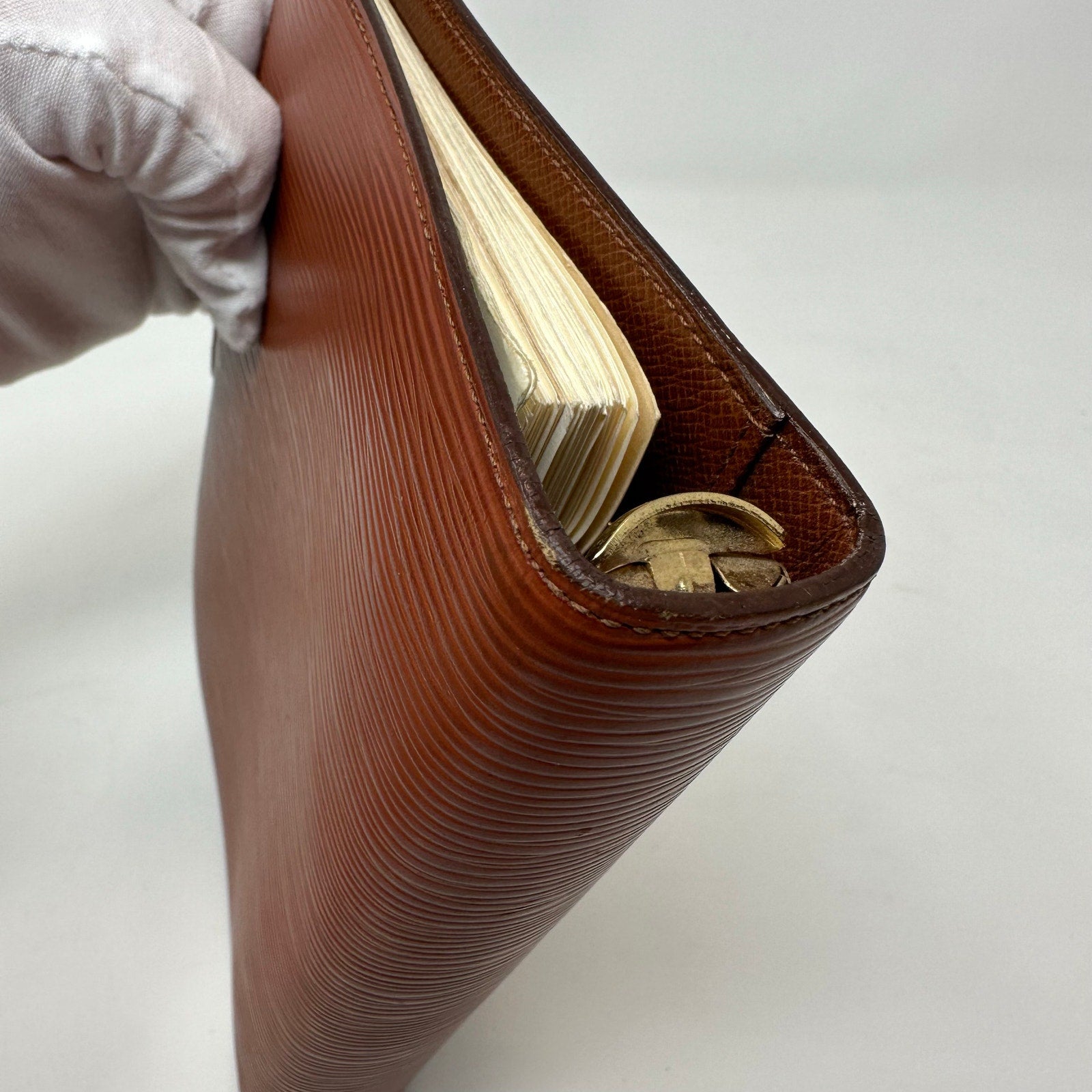 Louis Vuitton LV Epi MM Agenda Cover Brown