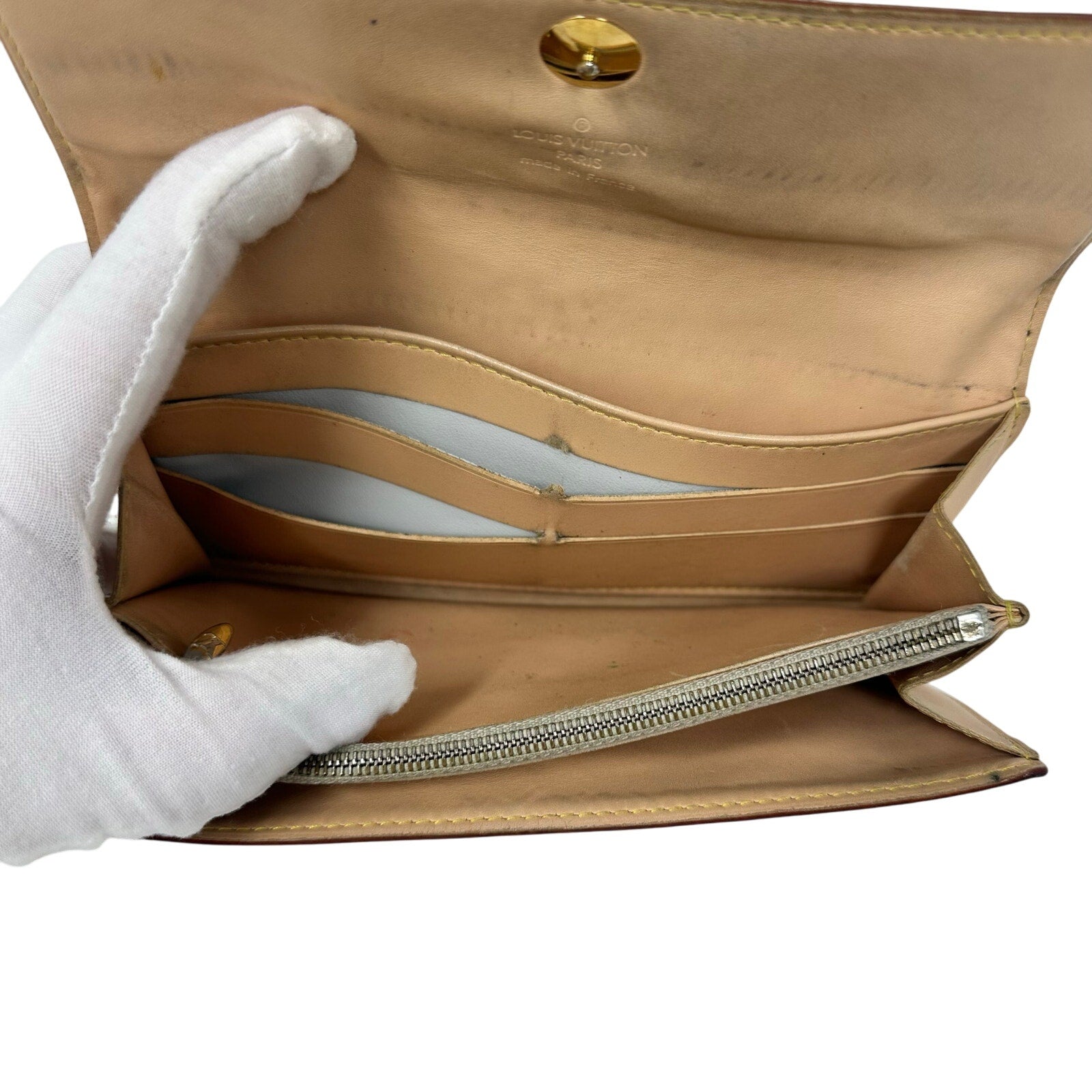 Louis Vuitton LV Black Murakami Multicolor Monogram Long Sarah Wallet Beige Interior